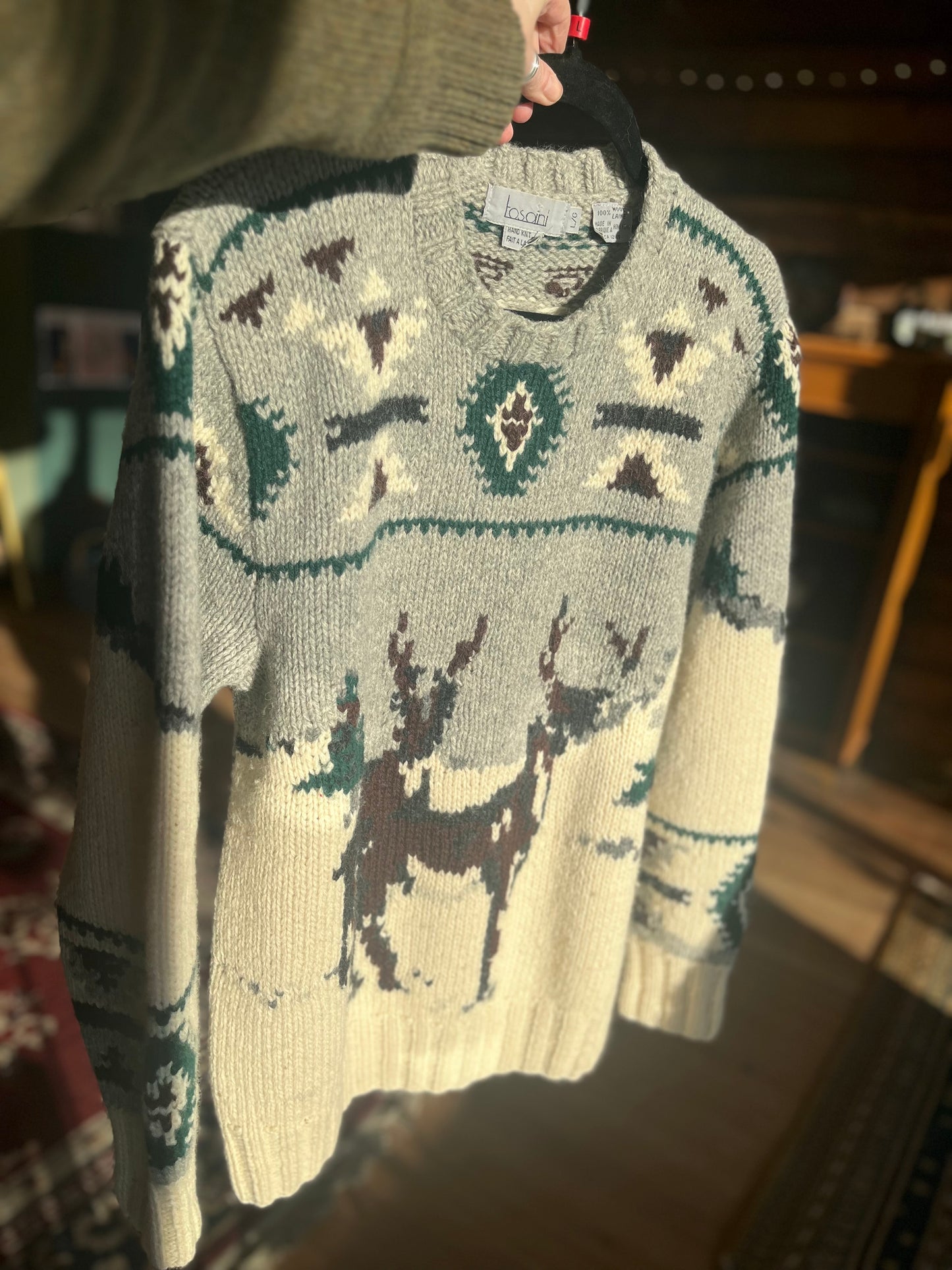 Vintage Wool Tosani Knit Sweater, Large