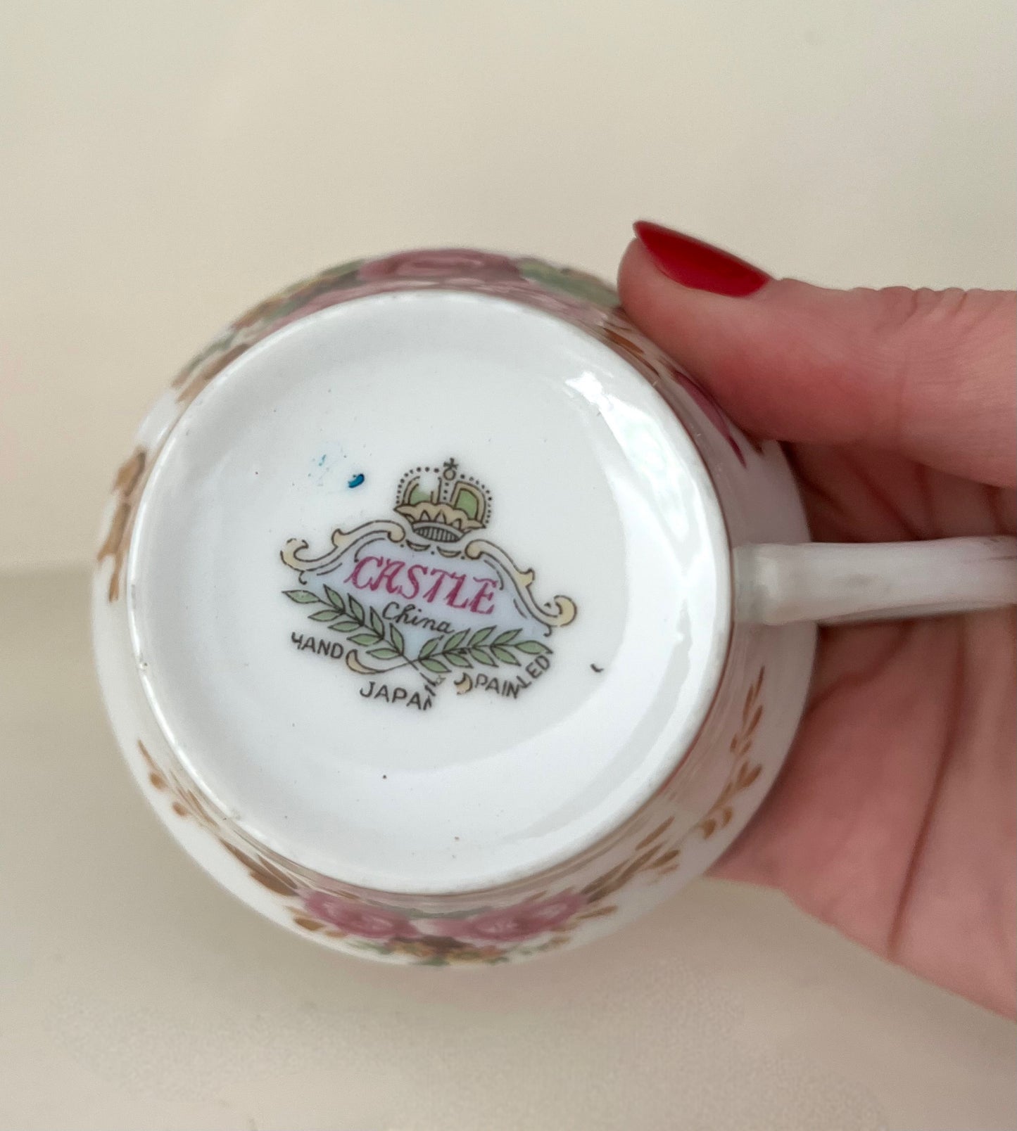 Vintage Castle China Teacup and Saucer