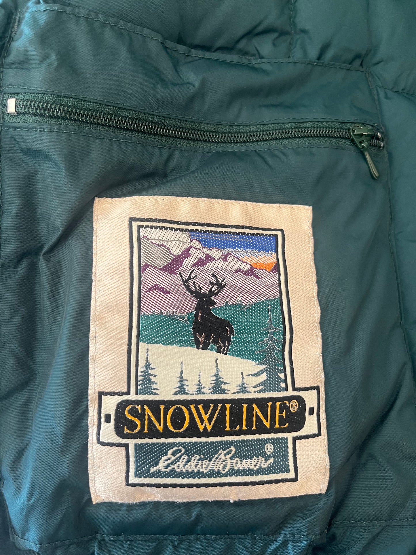 Vintage green Eddie Bauer puffer coat, XS petite