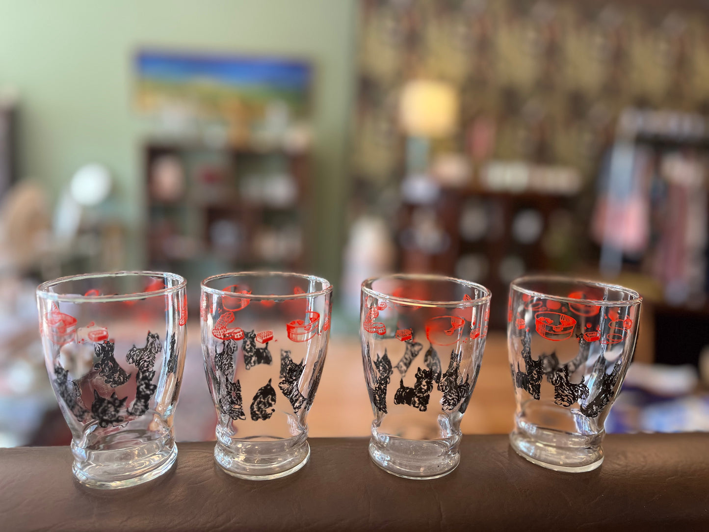 Vintage Dominion Glass w Scottie Dogs