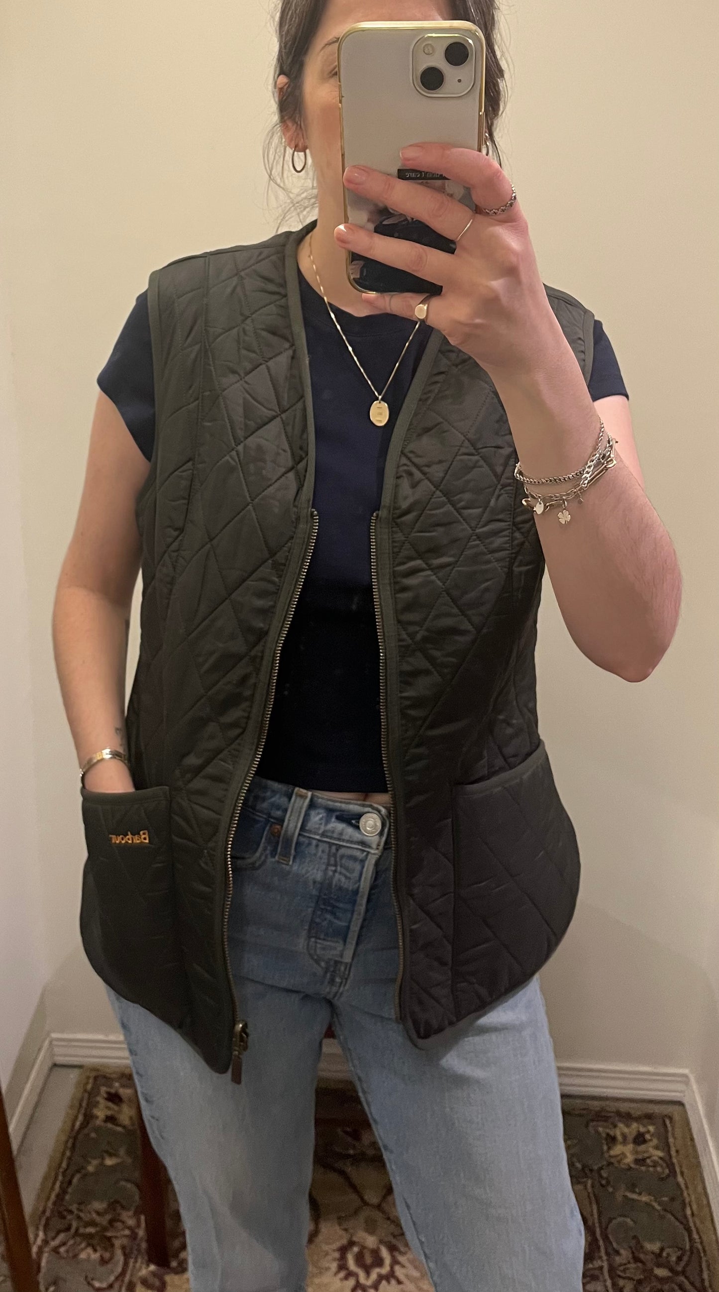 Non vintage Barbour quilted vest/liner, s/m