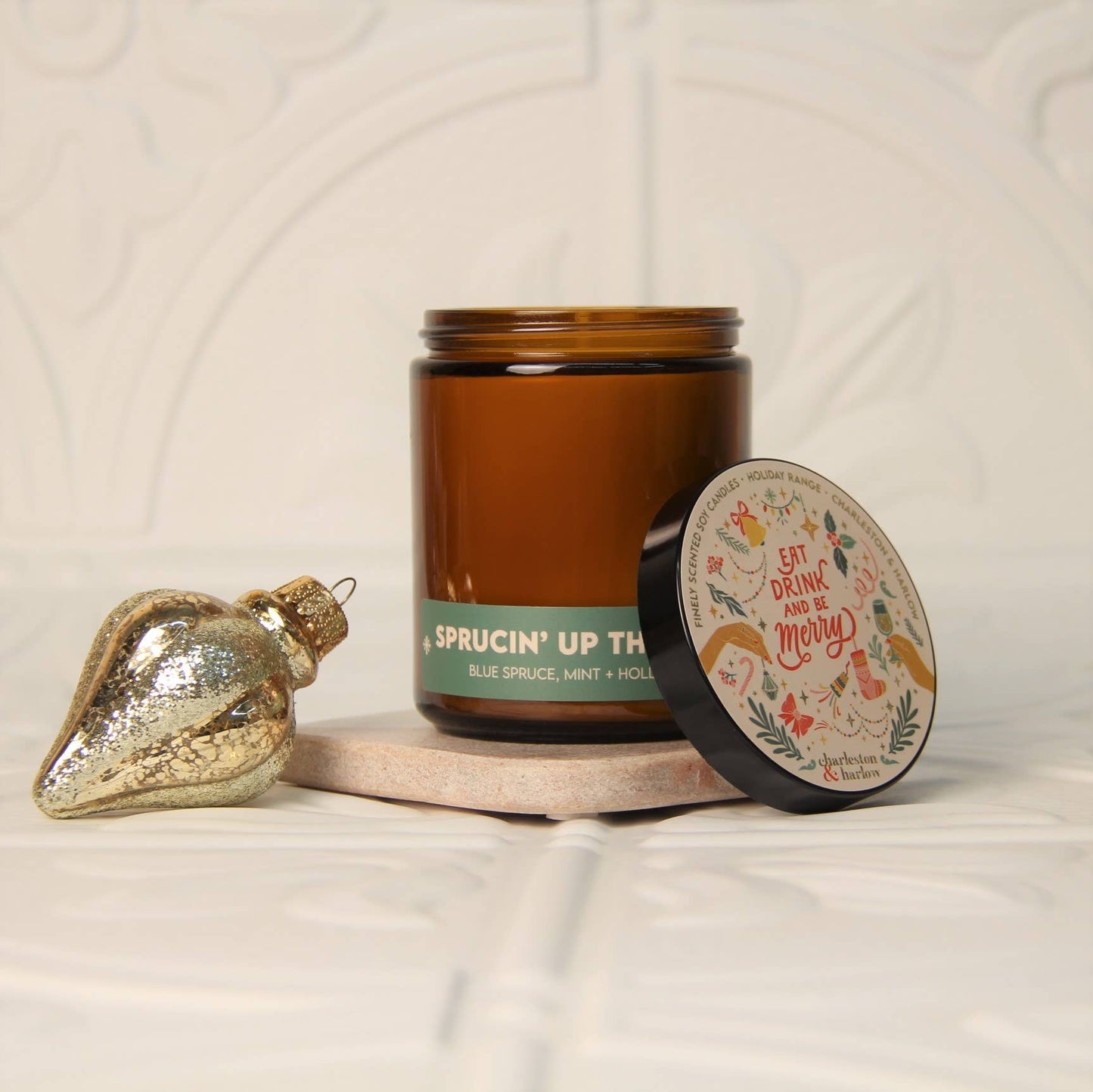 Sale! HOLIDAY Sprucin' Up The Joint Soy Candle - spruce mint holly