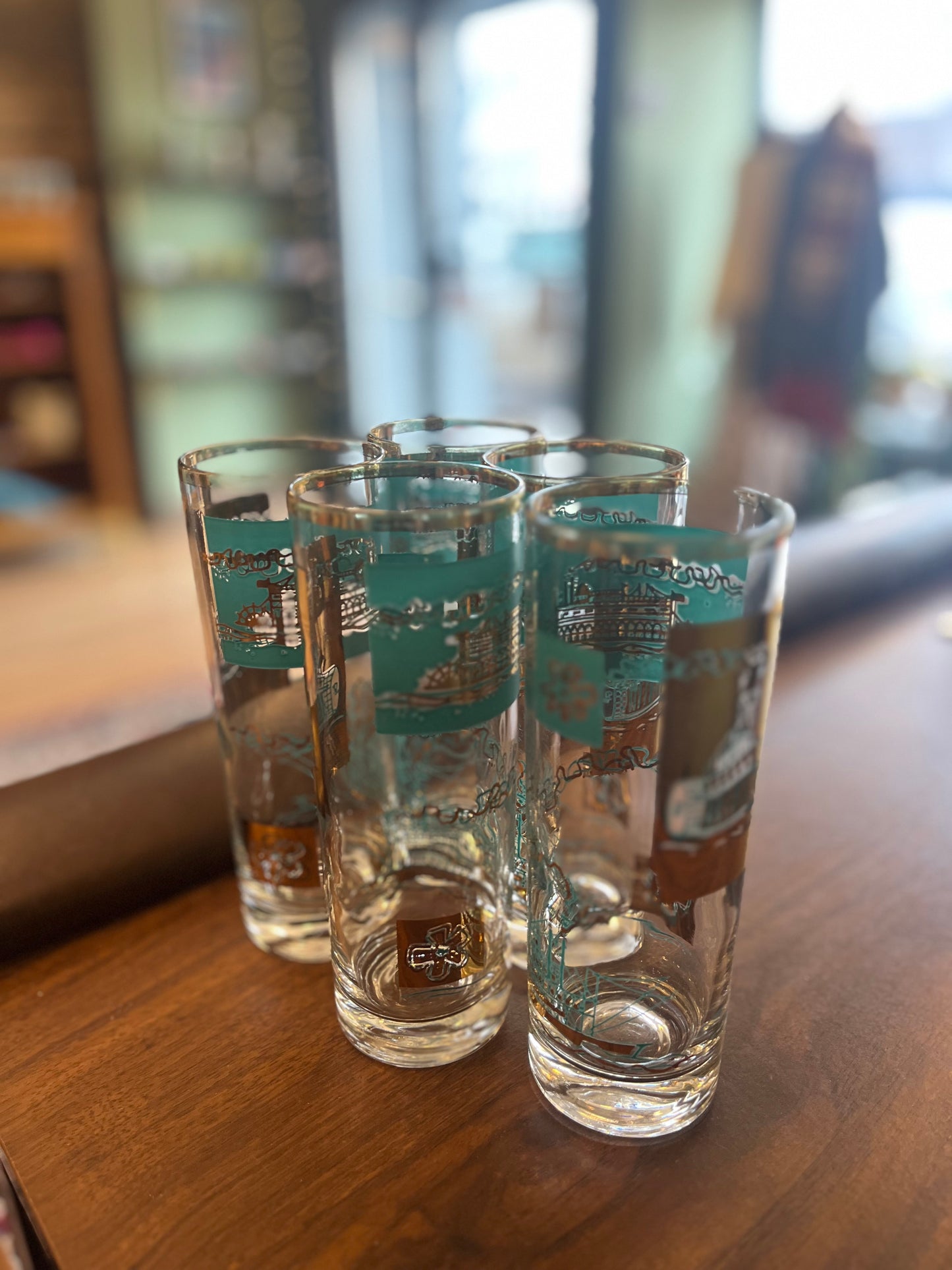 Vintage Catamaran Highball/Collins Glasses