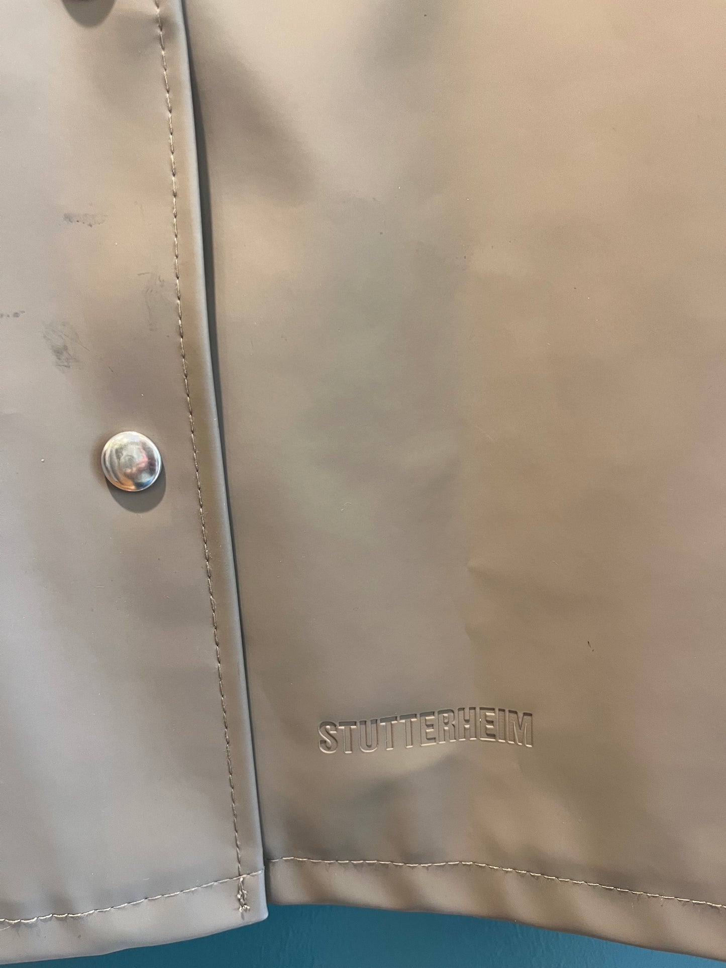 Non vintage Stutterheim beige rain jacket, xs