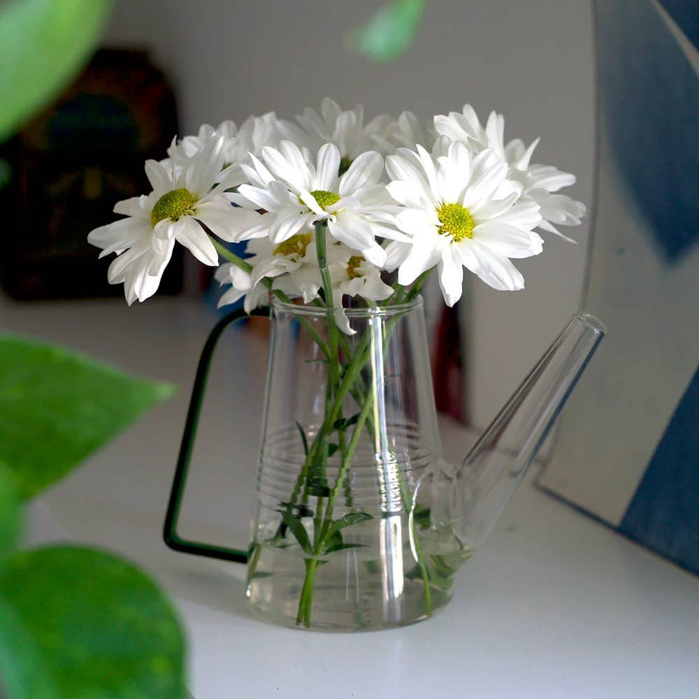 Colourful Glass Plant Watering Can