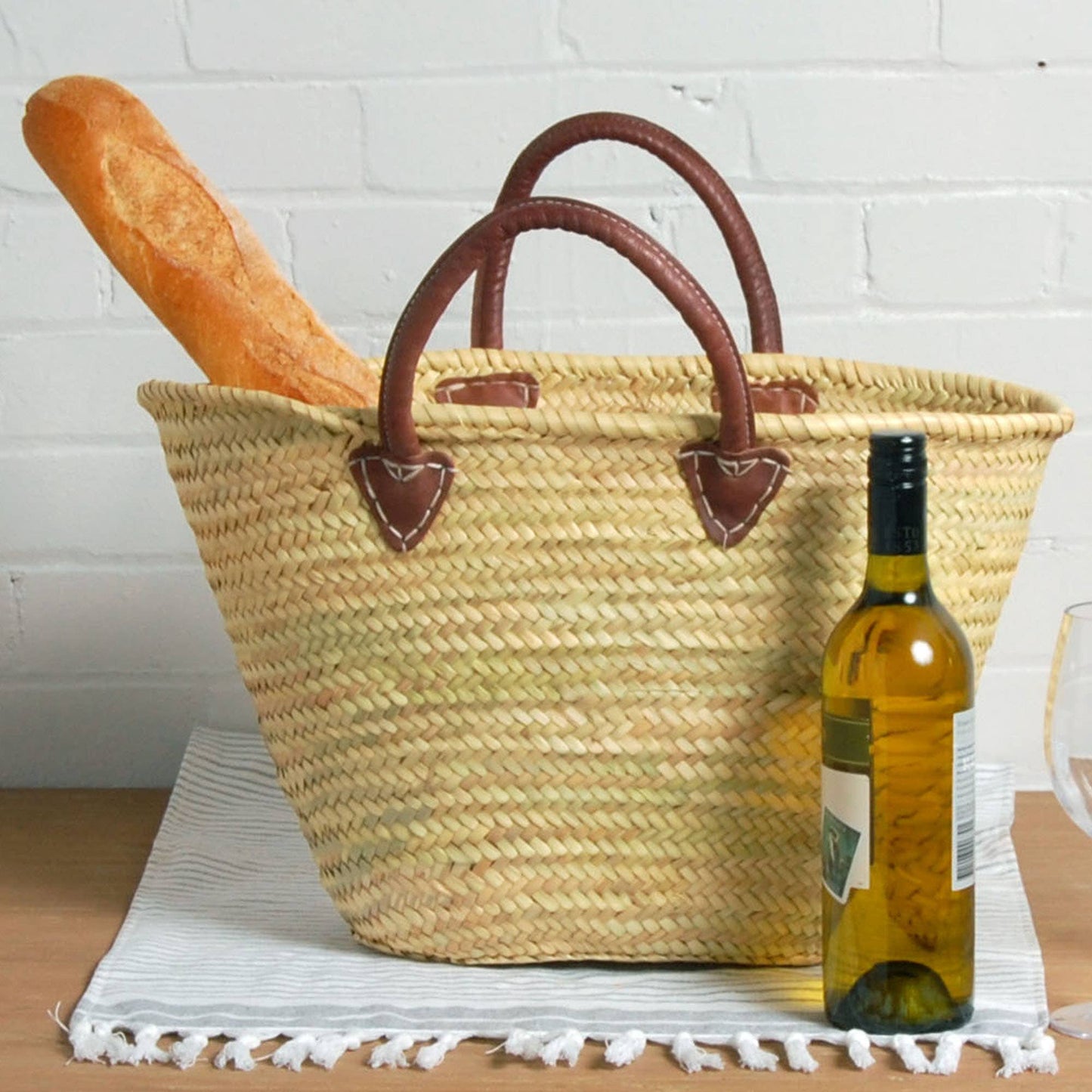Straw Market Short Handle Bag