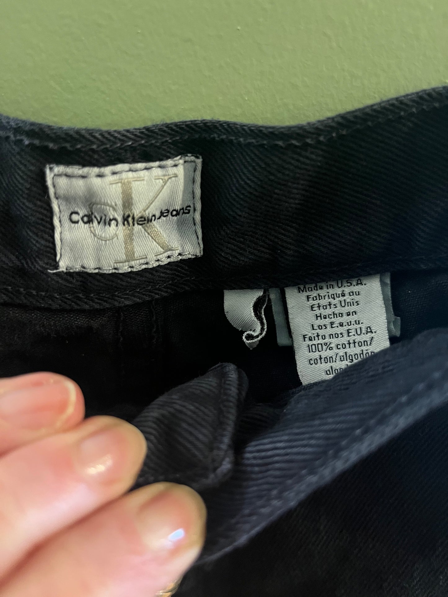 Vintage 90’s Calvin Klein black jeans, 38/XL