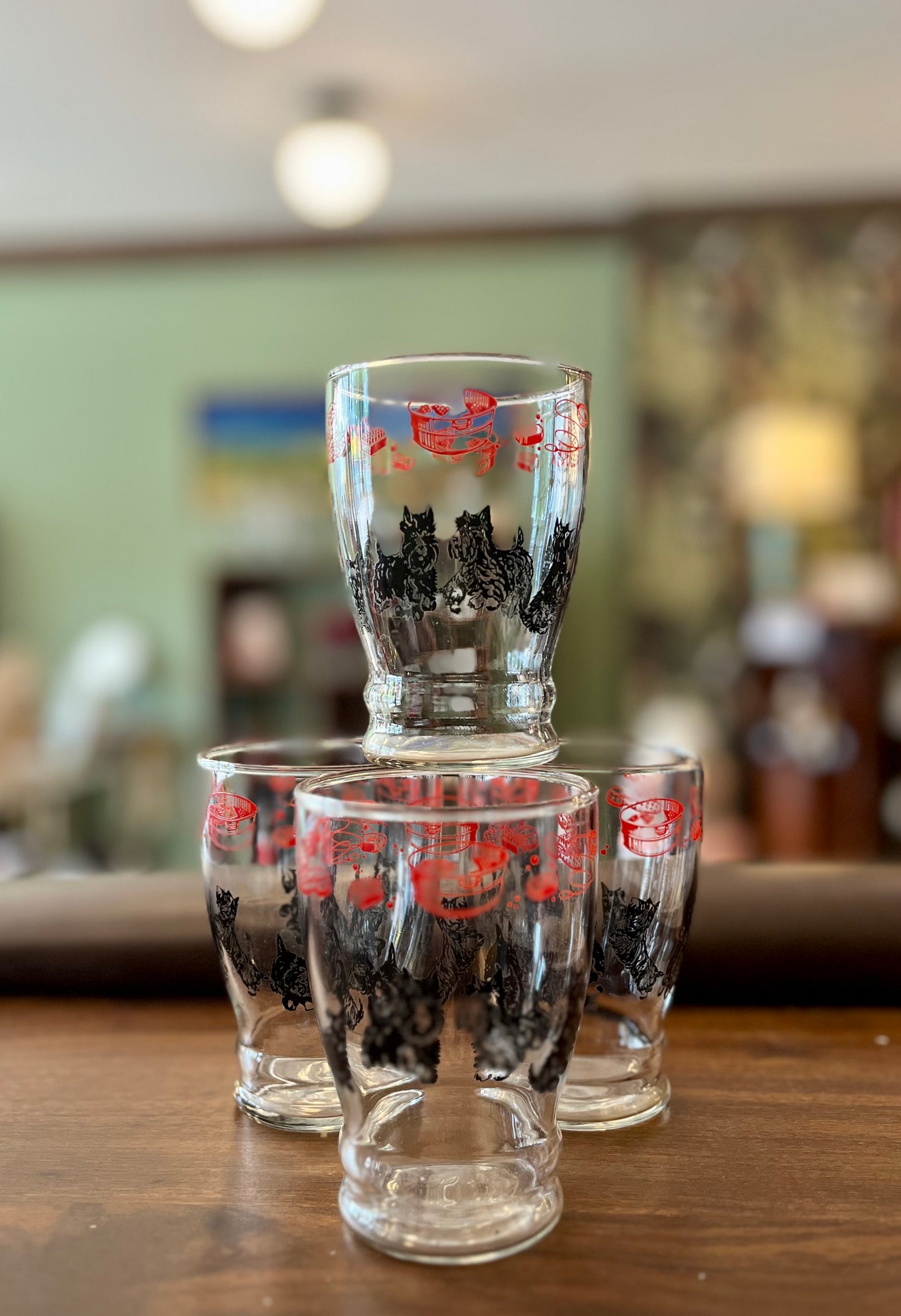Vintage Dominion Glass w Scottie Dogs
