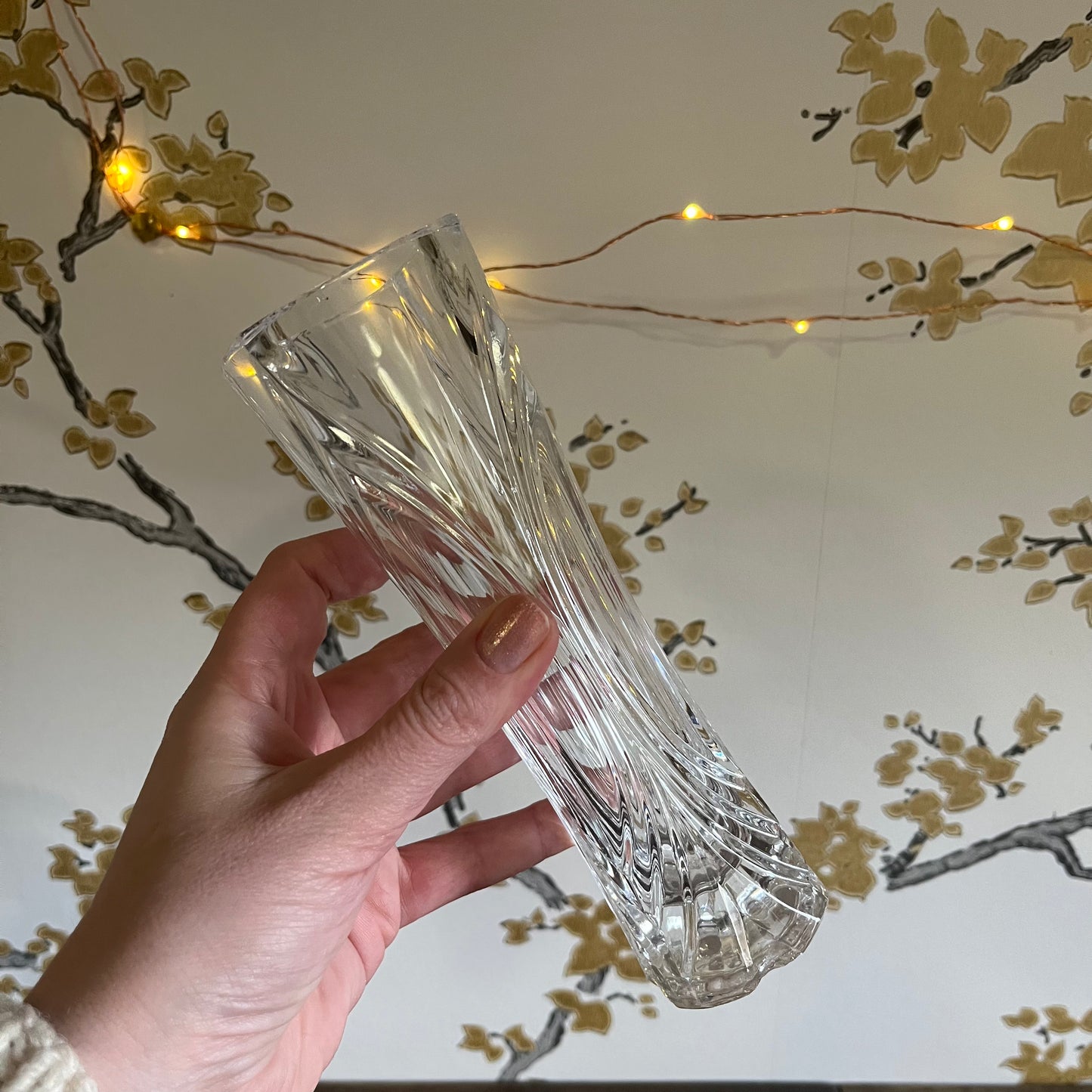 Vintage Cut Crystal Bud Vase