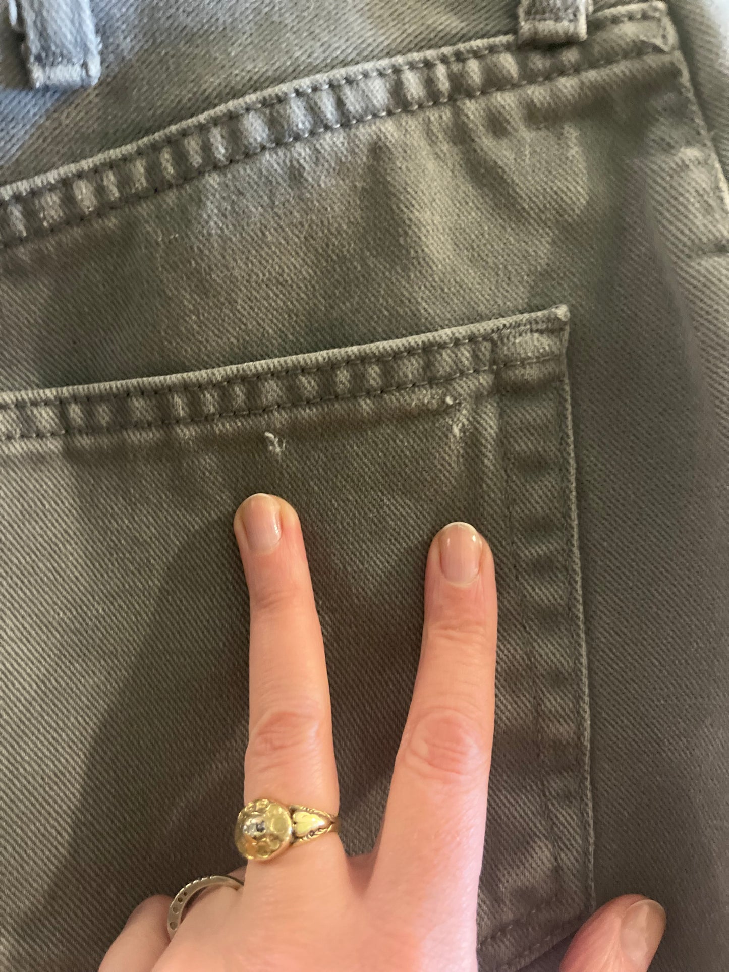 Grey Land’s End jeans, 33/large