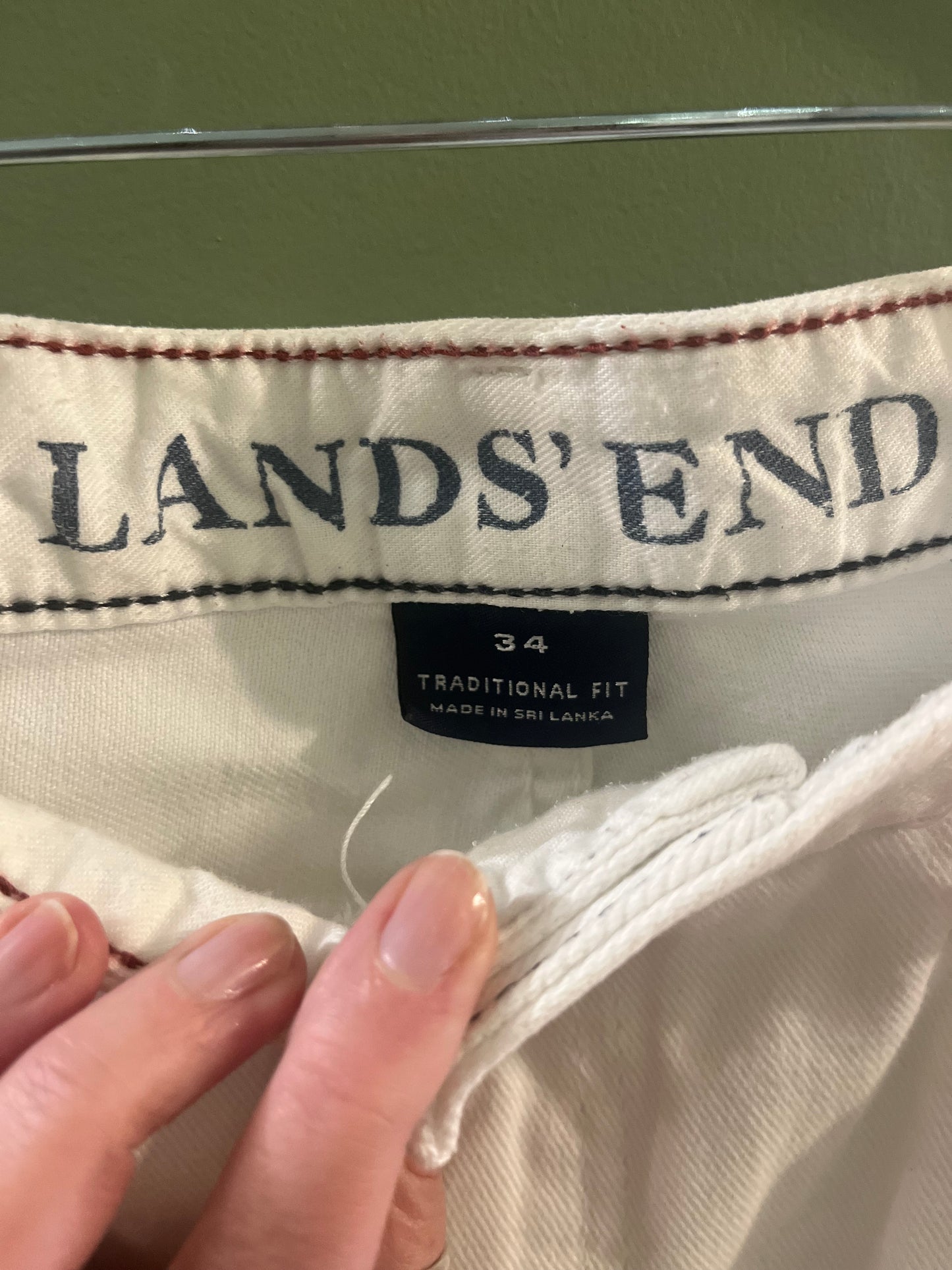 White Land’s End Jeans, 34/large