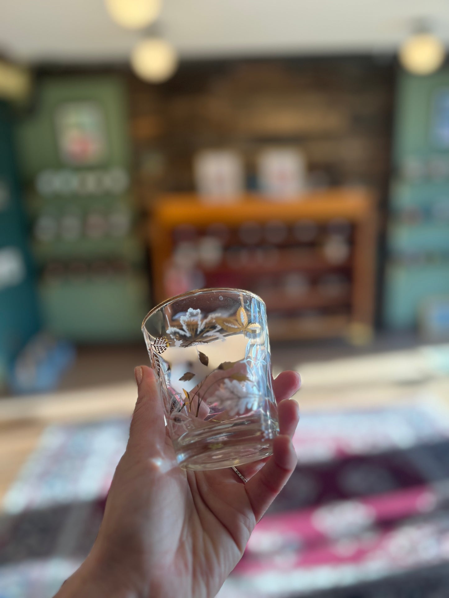 Vintage Dominion Gold Leaf Glasses