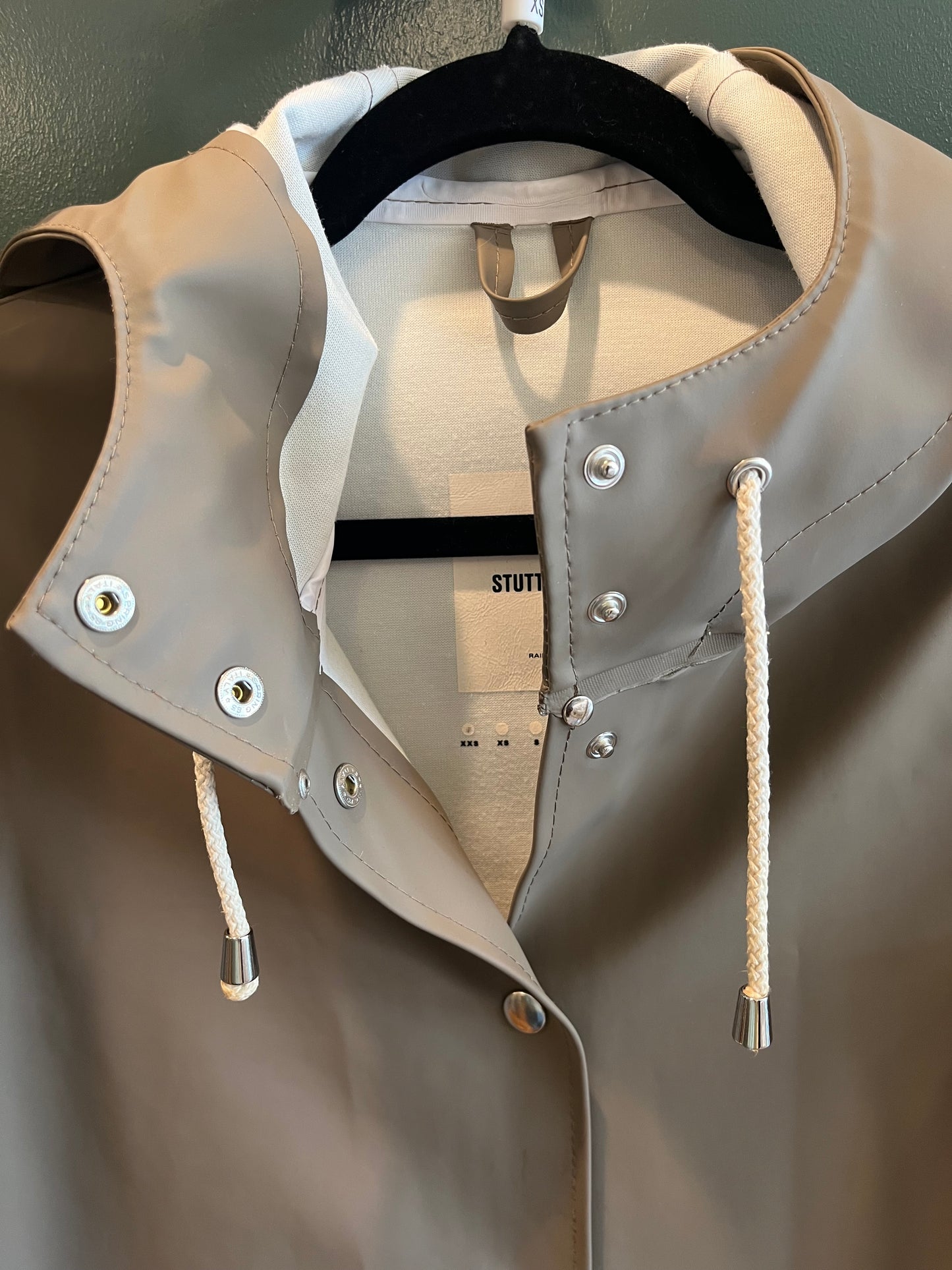 Non vintage Stutterheim beige rain jacket, xs