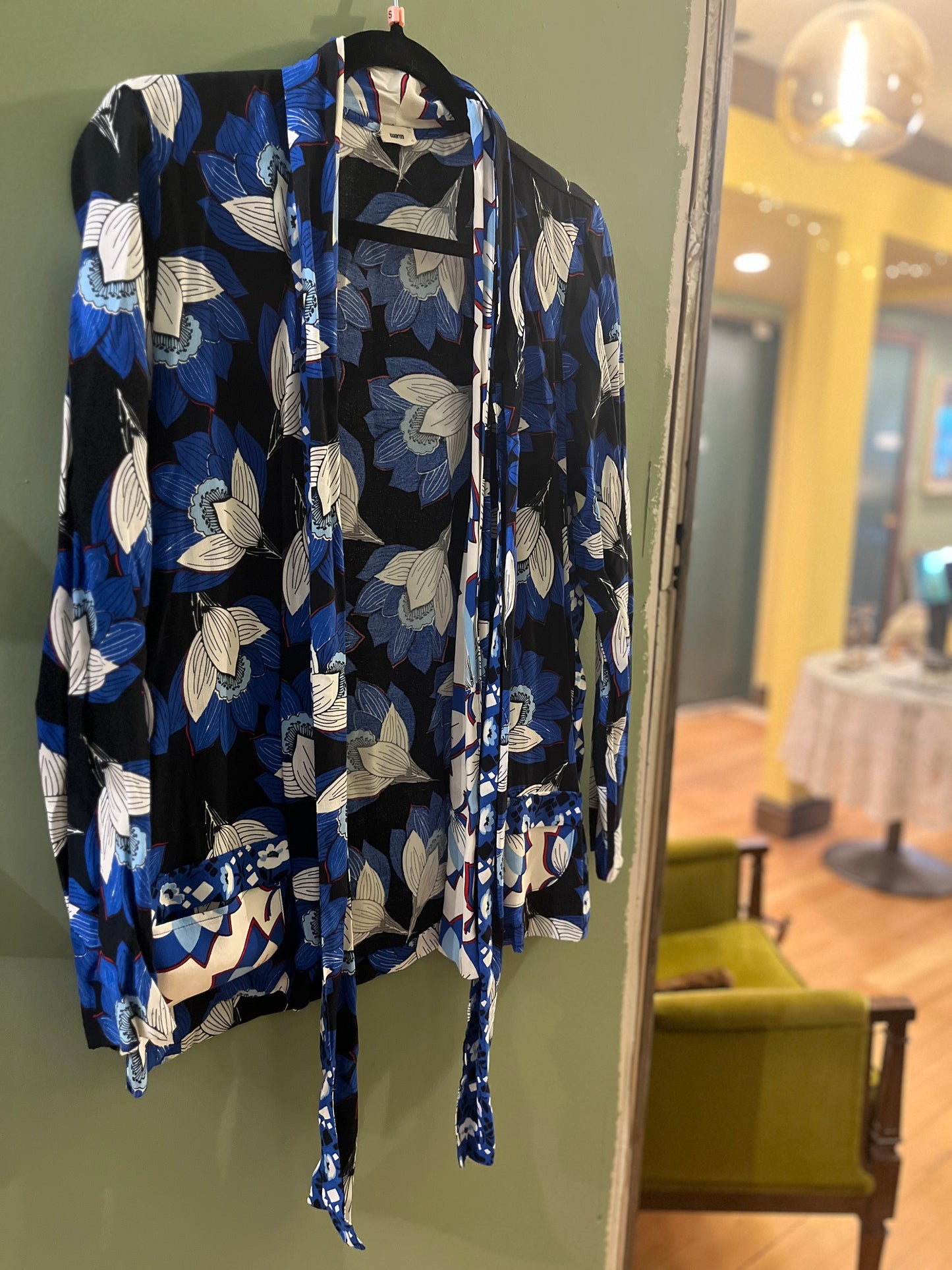 WARM brand Blue Floral Blazer/Cardigan, Small