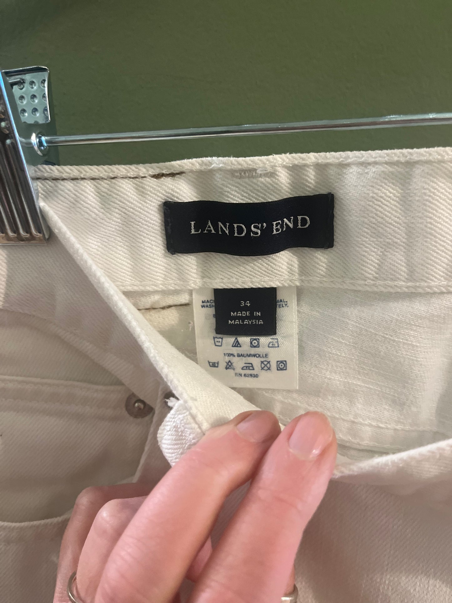 White Land’s End Jeans, 34/large