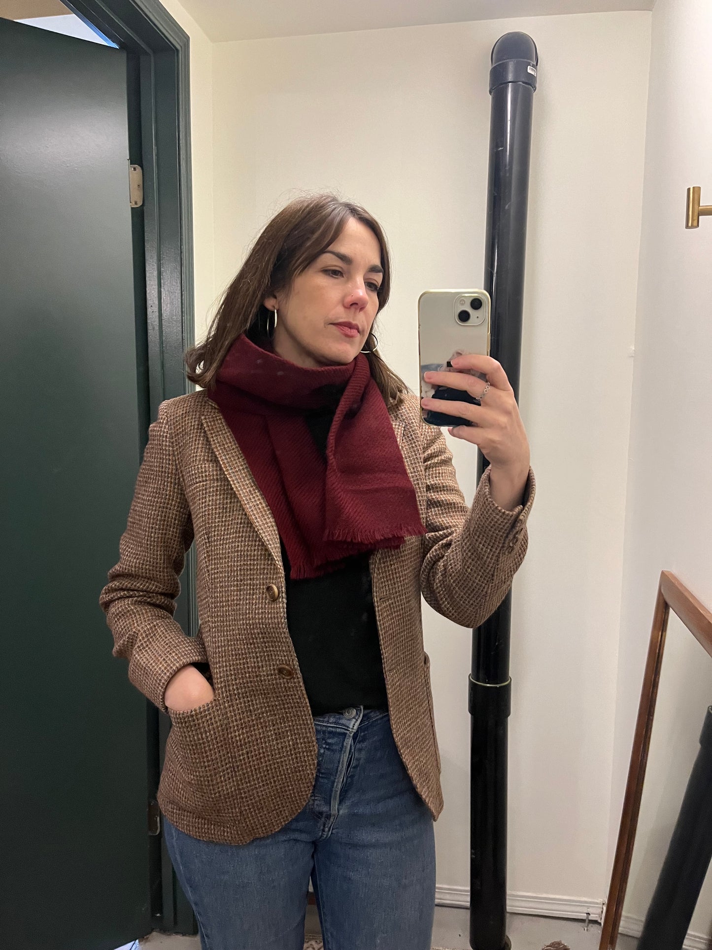 Sale! Vintage Maroon Red Soft Scarf