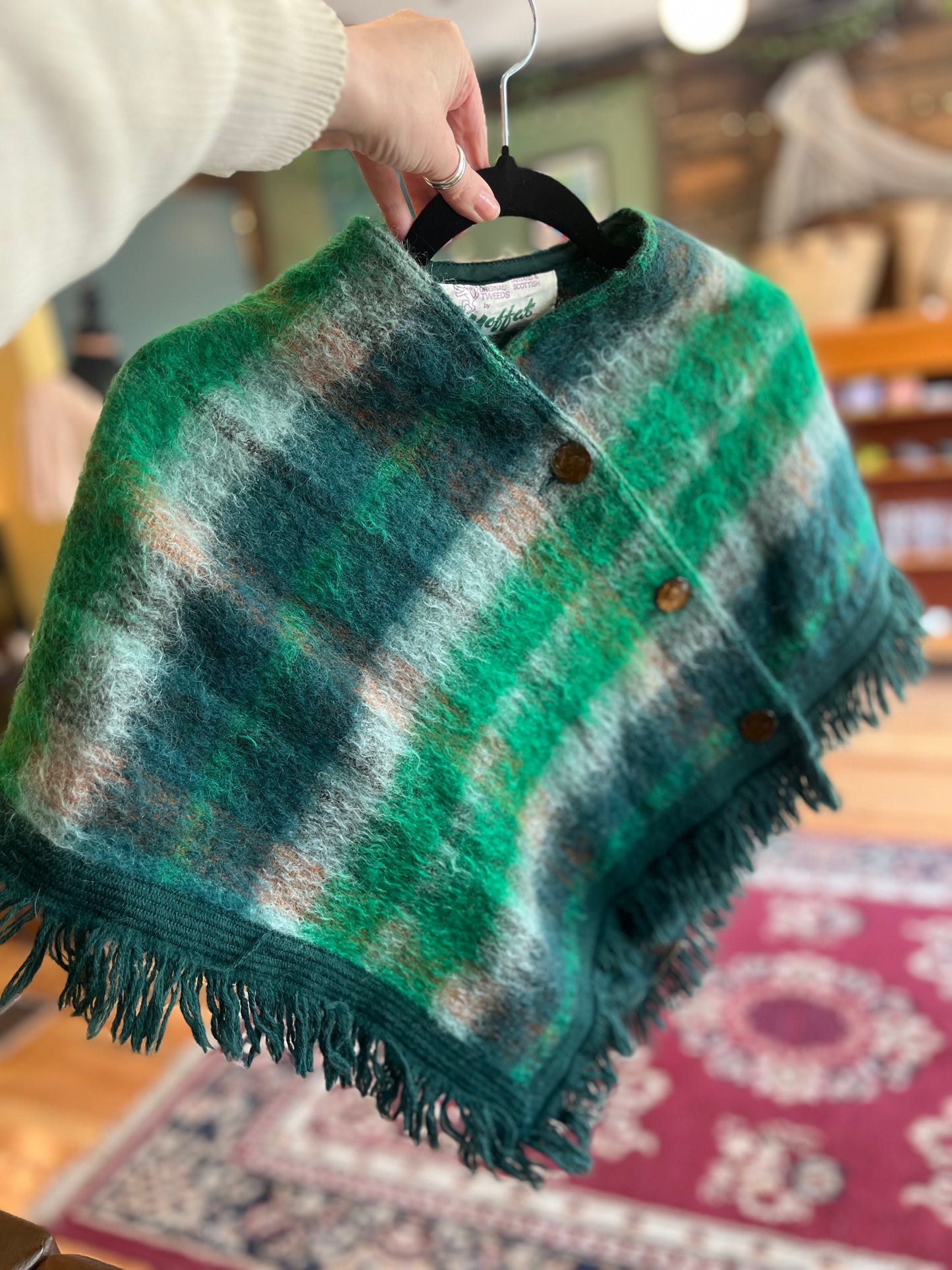 Vintage Moffat wool/mohair cape, s/m