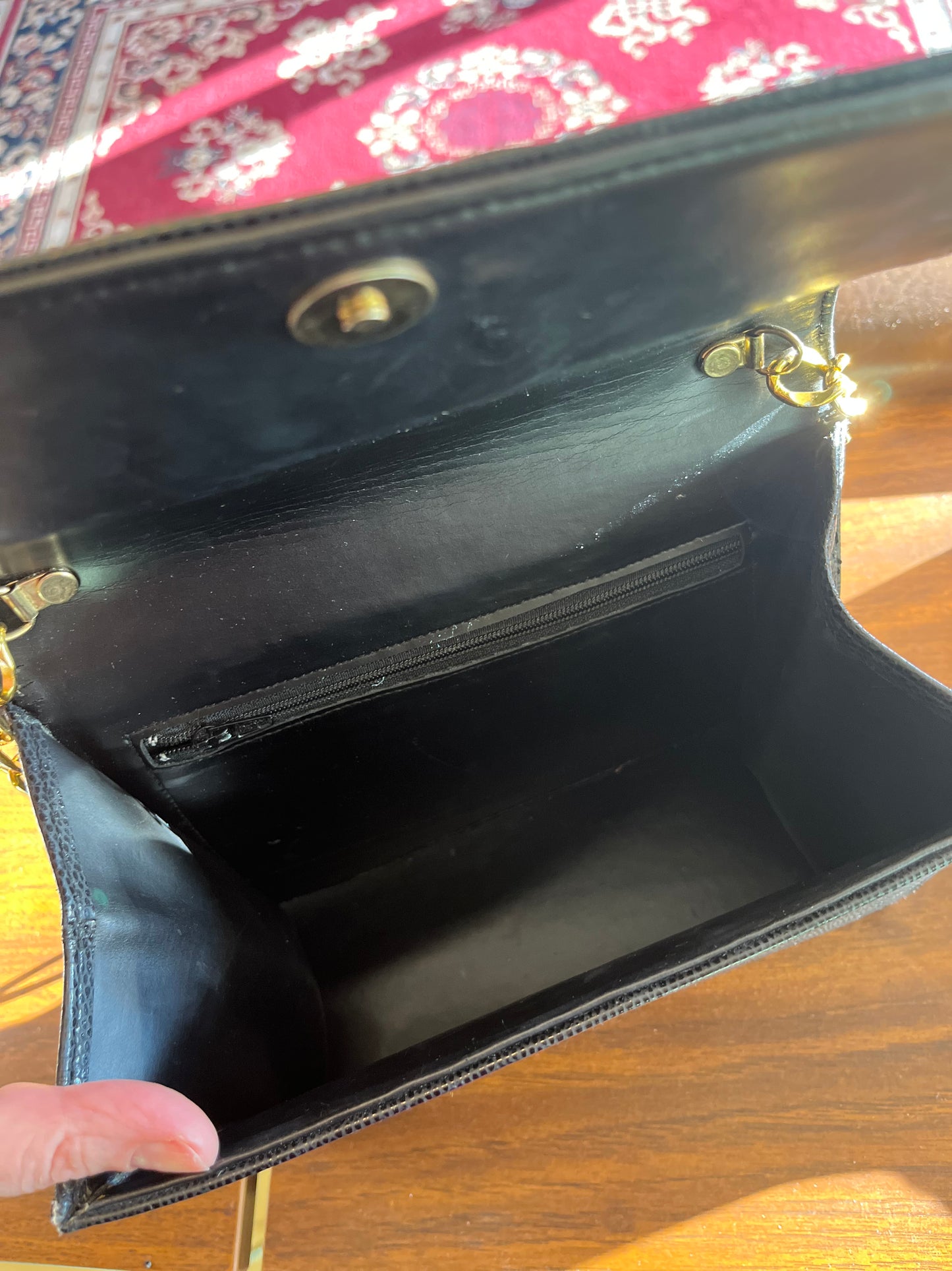 Vintage Salvatore Ferragamo Purse w Gold Strap, as is