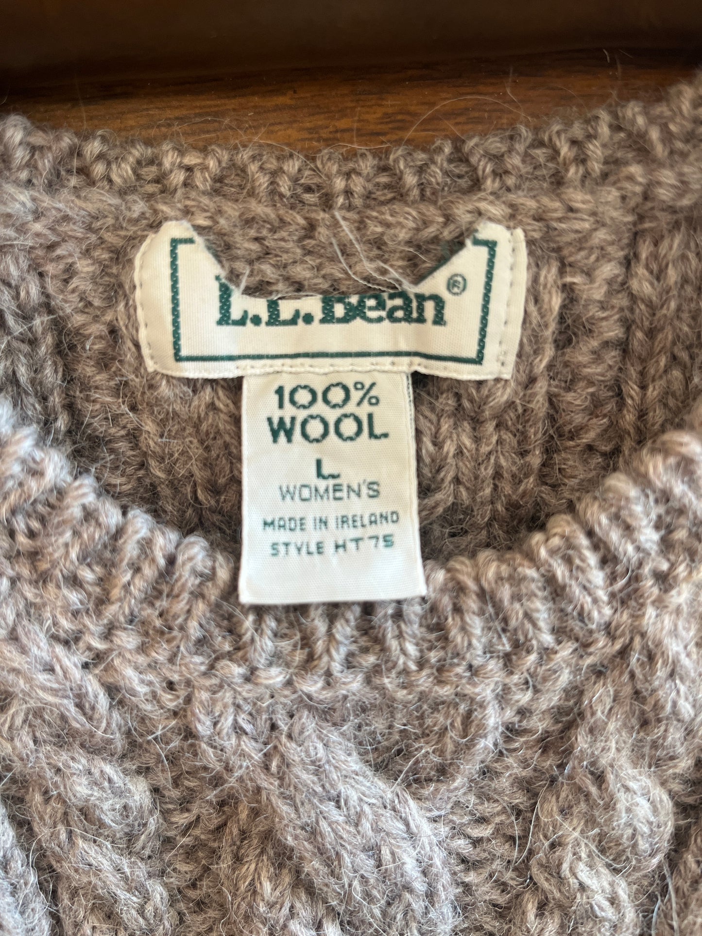 Vintage L.L. Bean grey wool sweater, large
