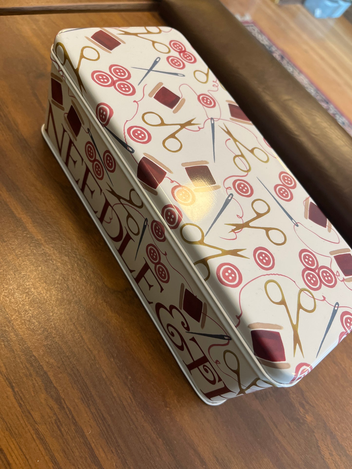 SALE - Emma Bridgewater needle & thread sewing tin container