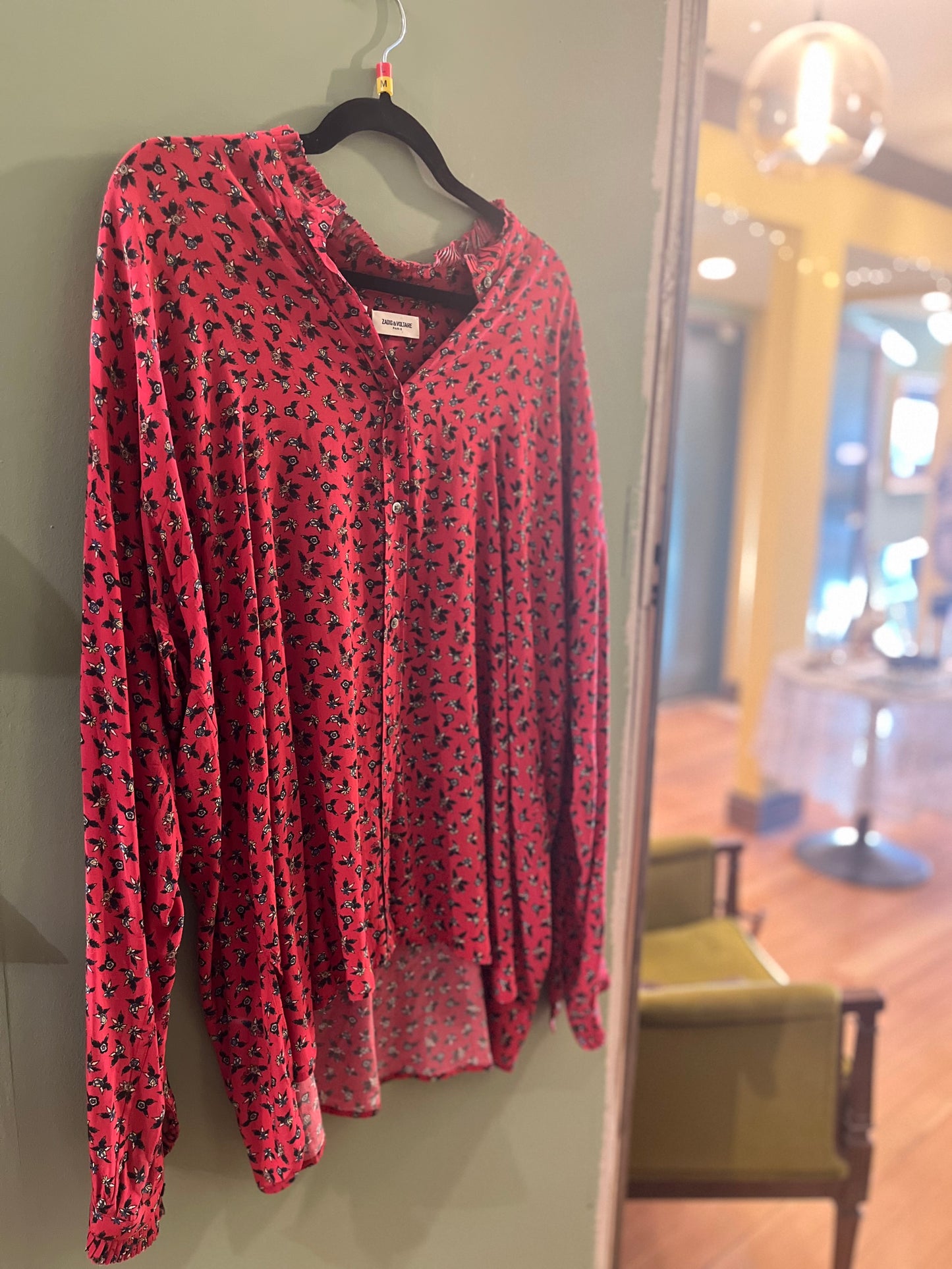 Non vintage Zadig & Voltaire red blouse, m/l