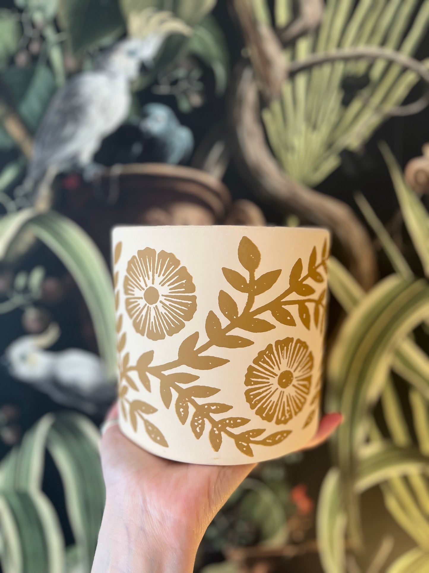 Mustard Terracotta Flower Pots, Large