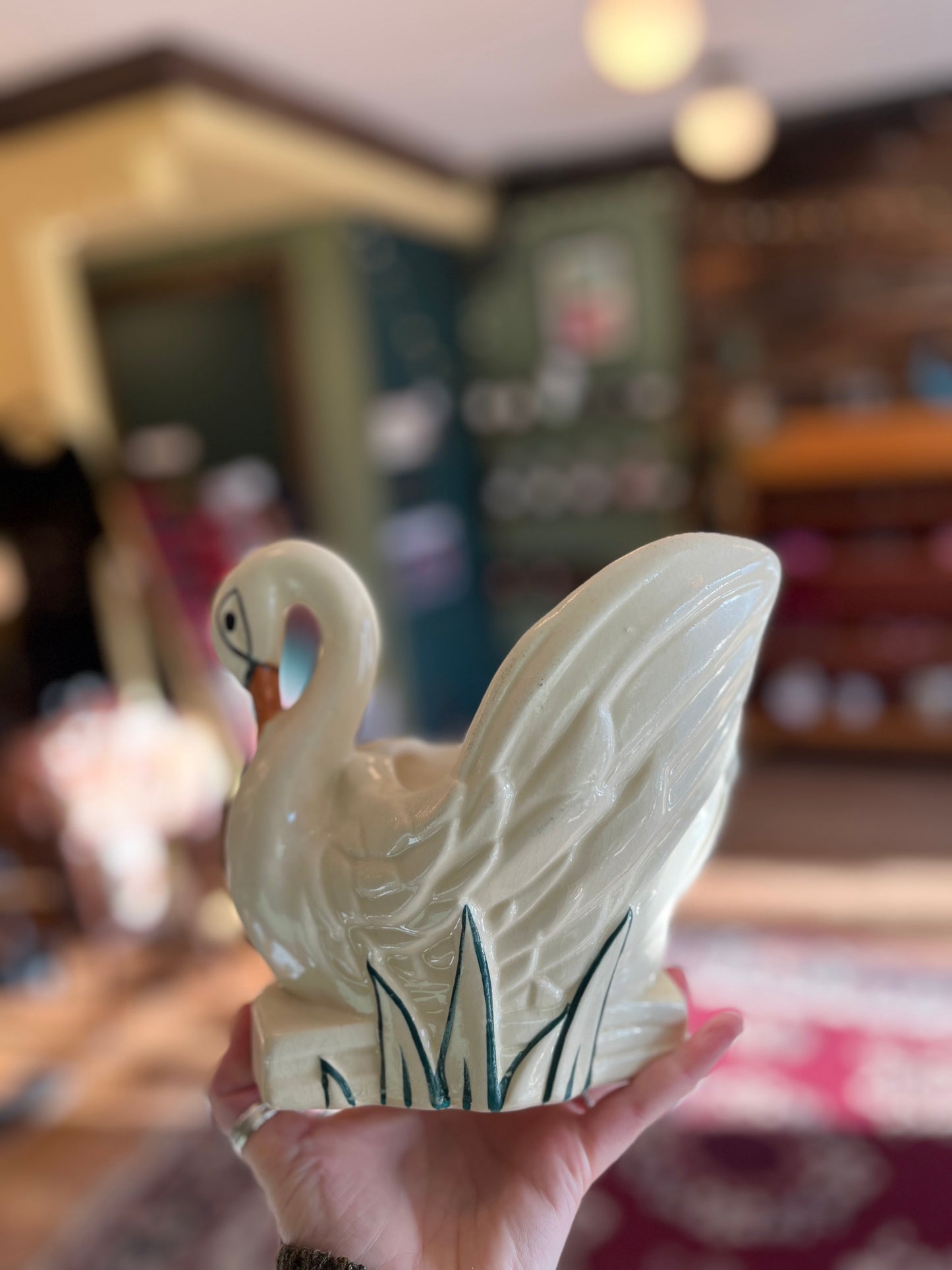 Vintage Ceramic Swan Dish