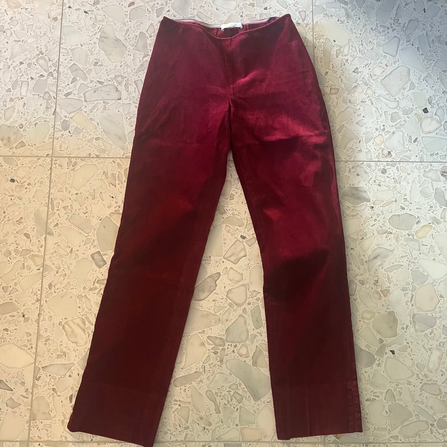 Vintage Emilio Pucci Raspberry Velvet Trousers