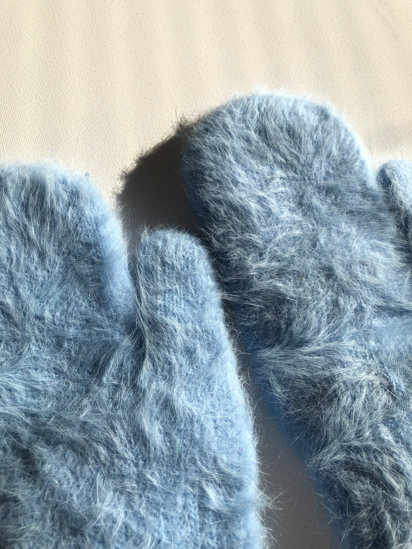 Sale! FLUFFY ANGORA MITTENS - crystal brights