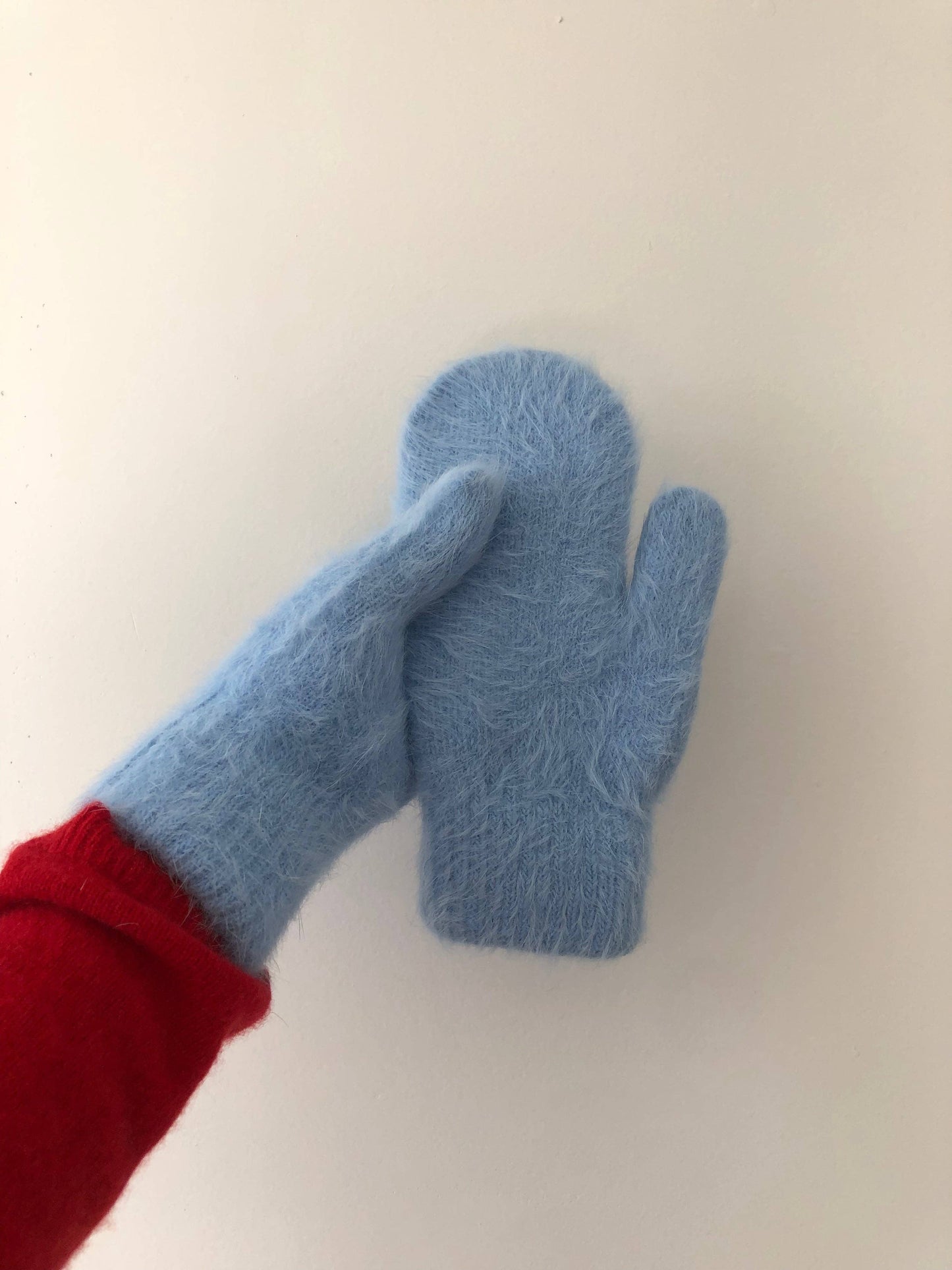 Sale! FLUFFY ANGORA MITTENS - crystal brights