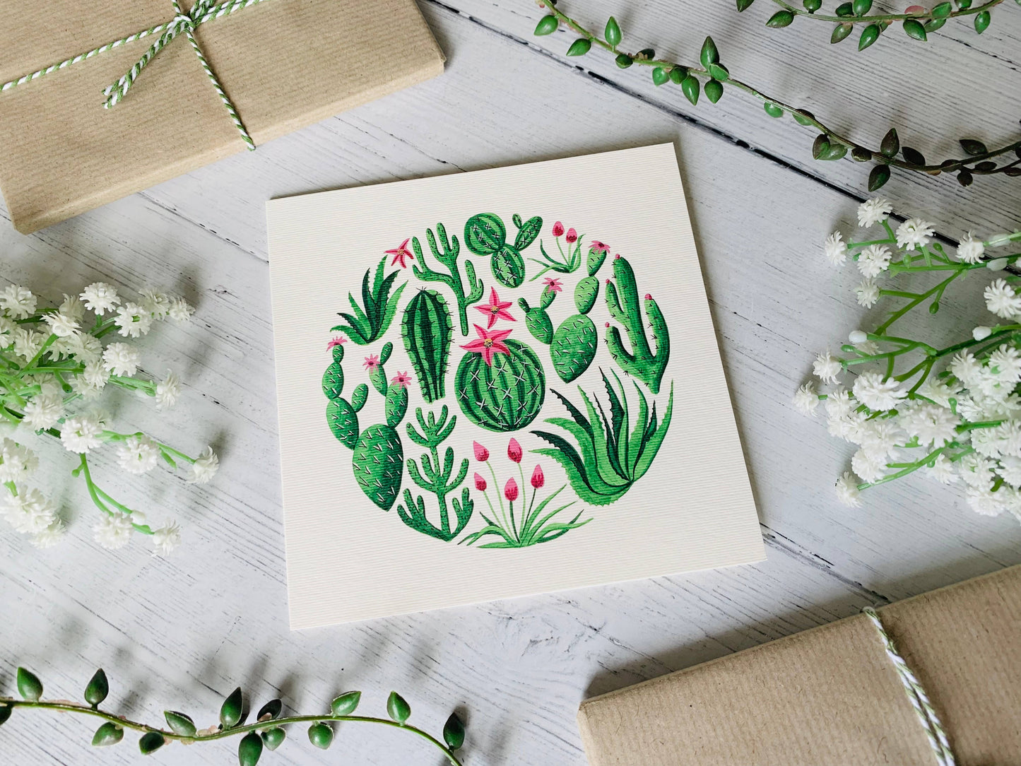 Cacti and Succulents Greeting Card