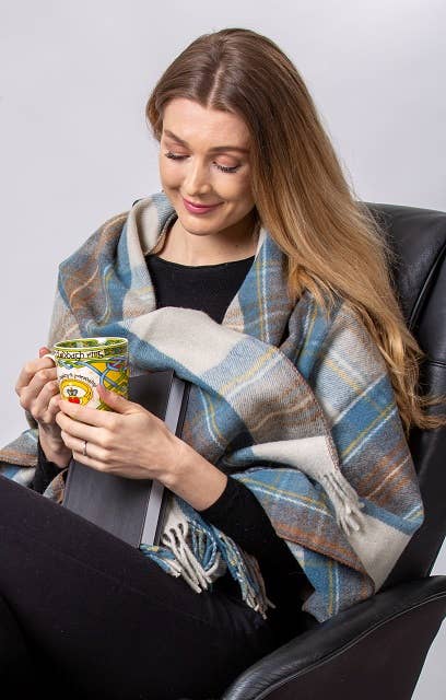 Sale! Patrick King - Stewart Muted Blue Deluxe Knee Blanket