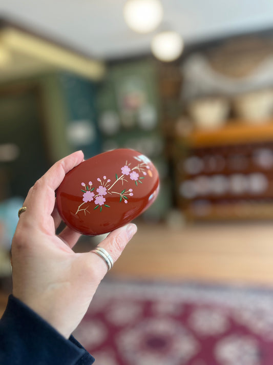 Lacquerware Container - Flowers - Made in Japan