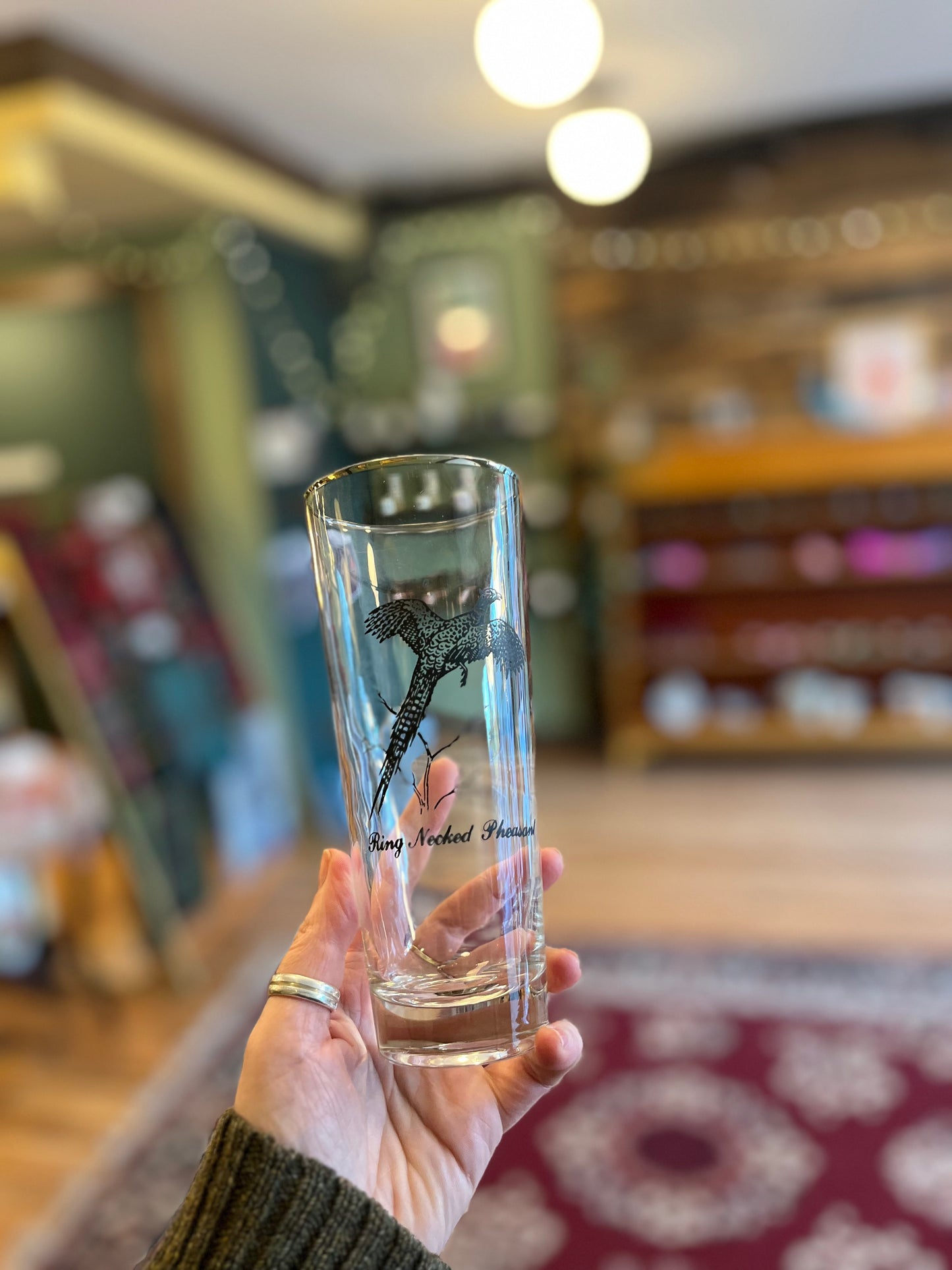 Vintage Bird Beer Glasses, set of four