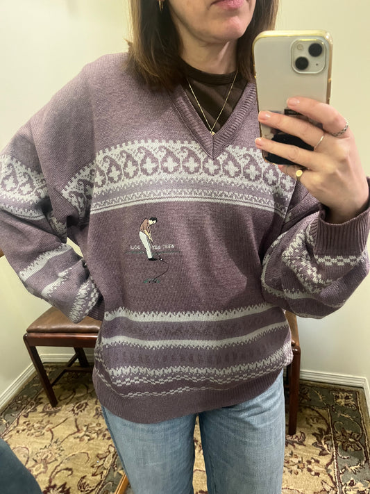 Vintage West Bay Golf sweater, xl