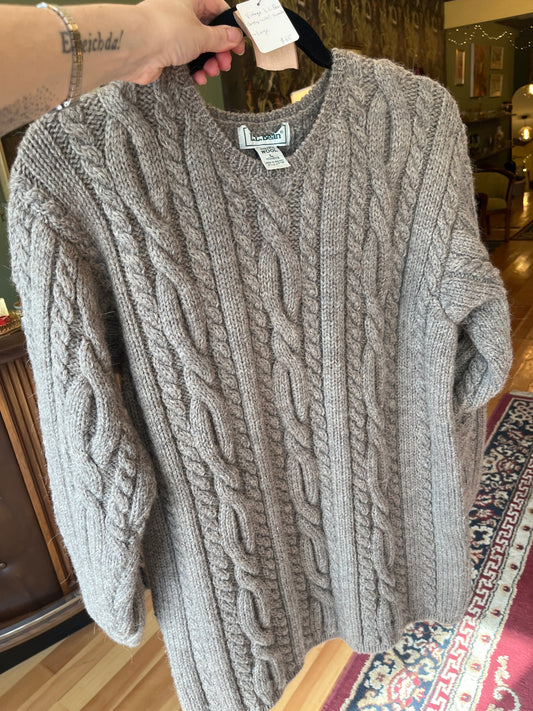 Vintage L.L. Bean grey wool sweater, large