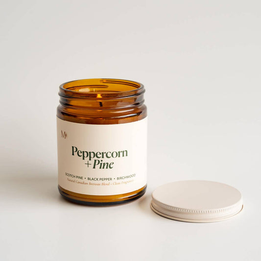 Peppercorn + Pine | Canadian Beeswax Candle
