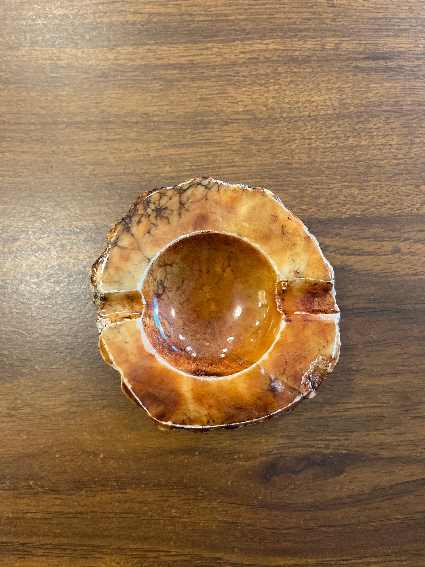 Small vintage stone ashtray