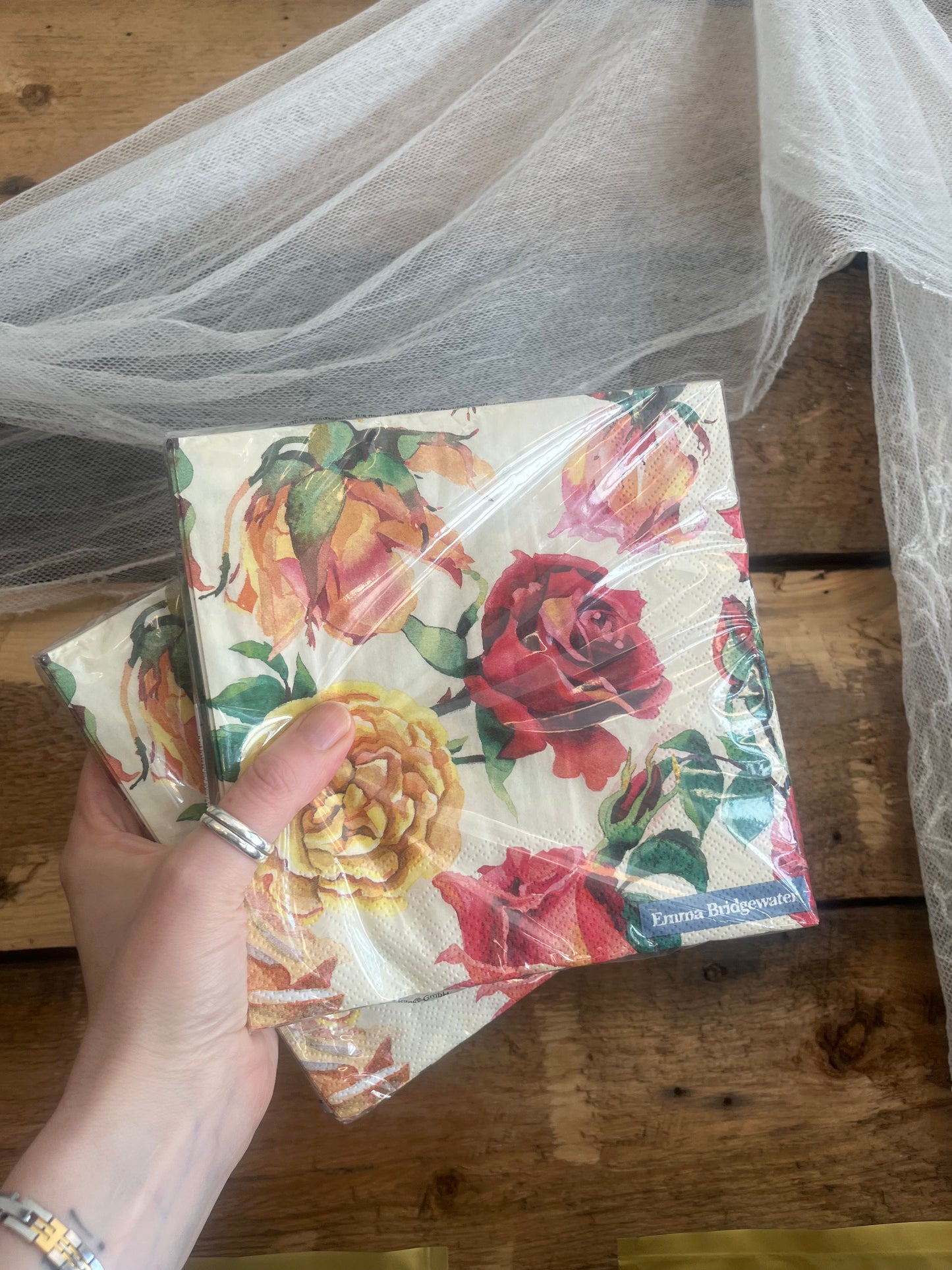 Emma Bridgewater Roses lunch napkins
