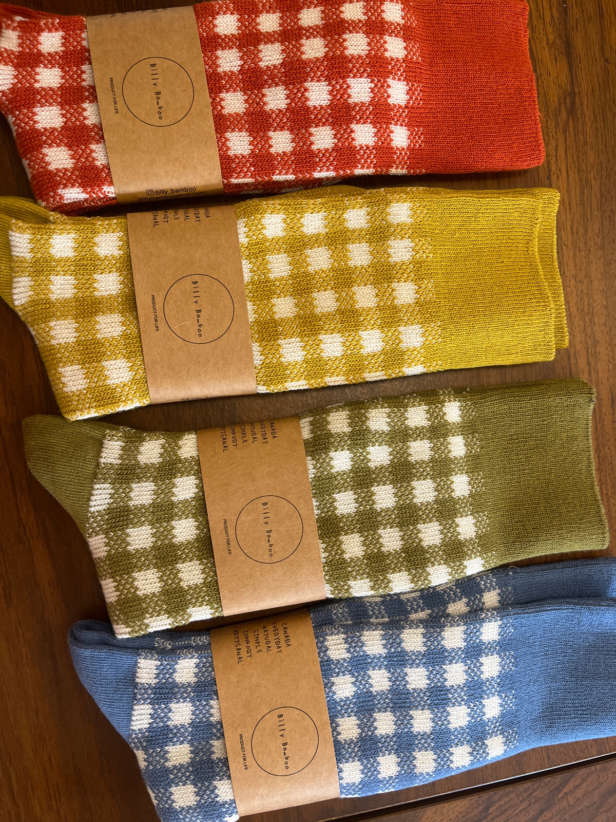 Billy Bamboo Cotswold Gingham Socks