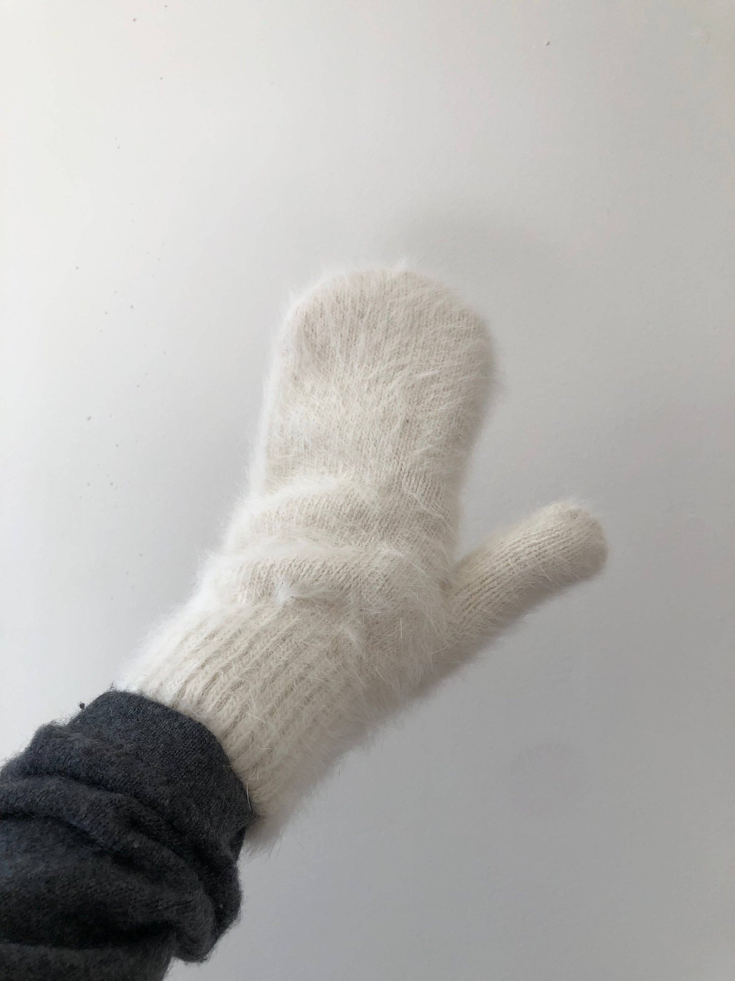 Billy Bamboo fluffy angora mittens