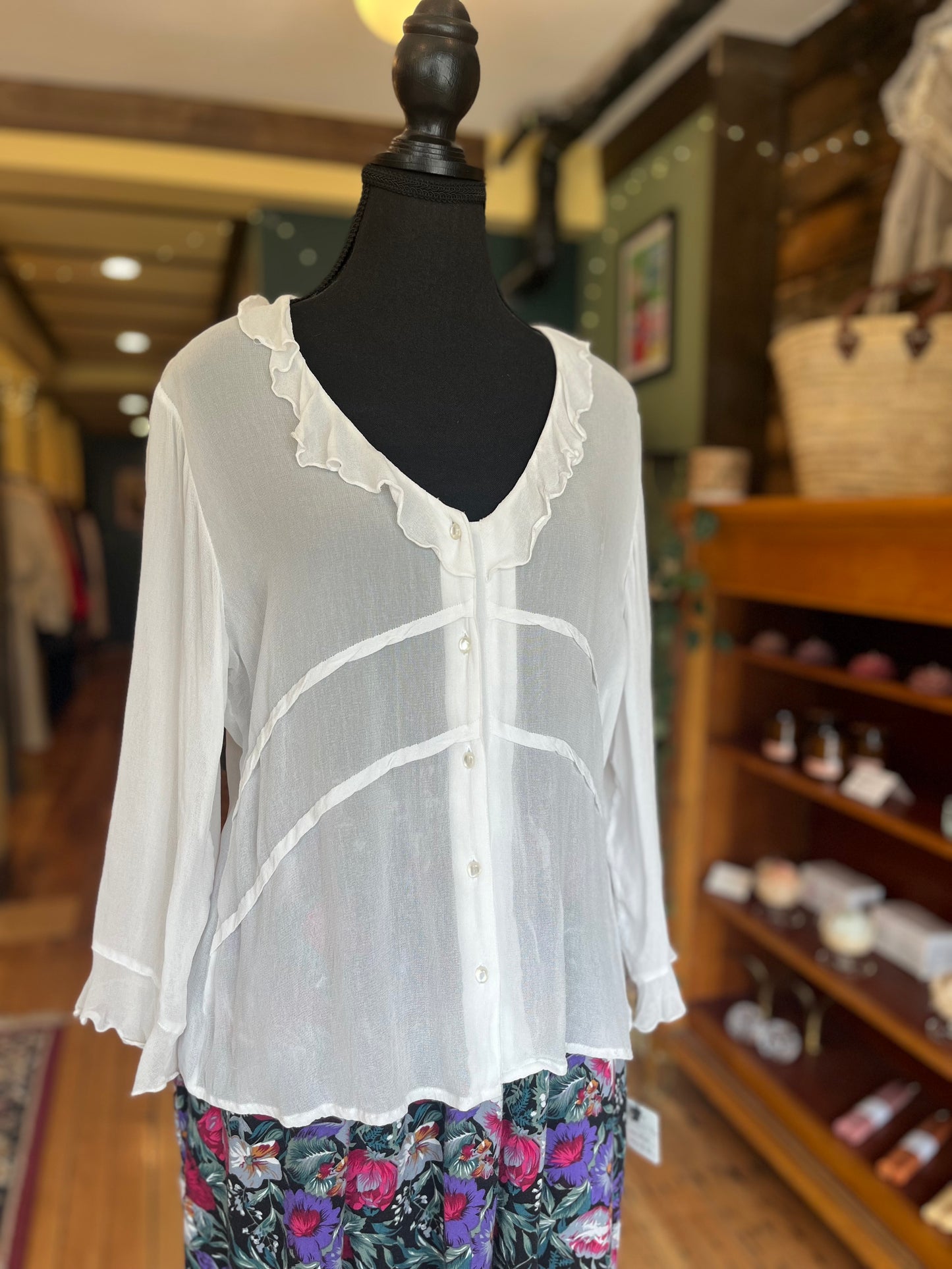 Putumayo Sheer Rayon Blouse, med