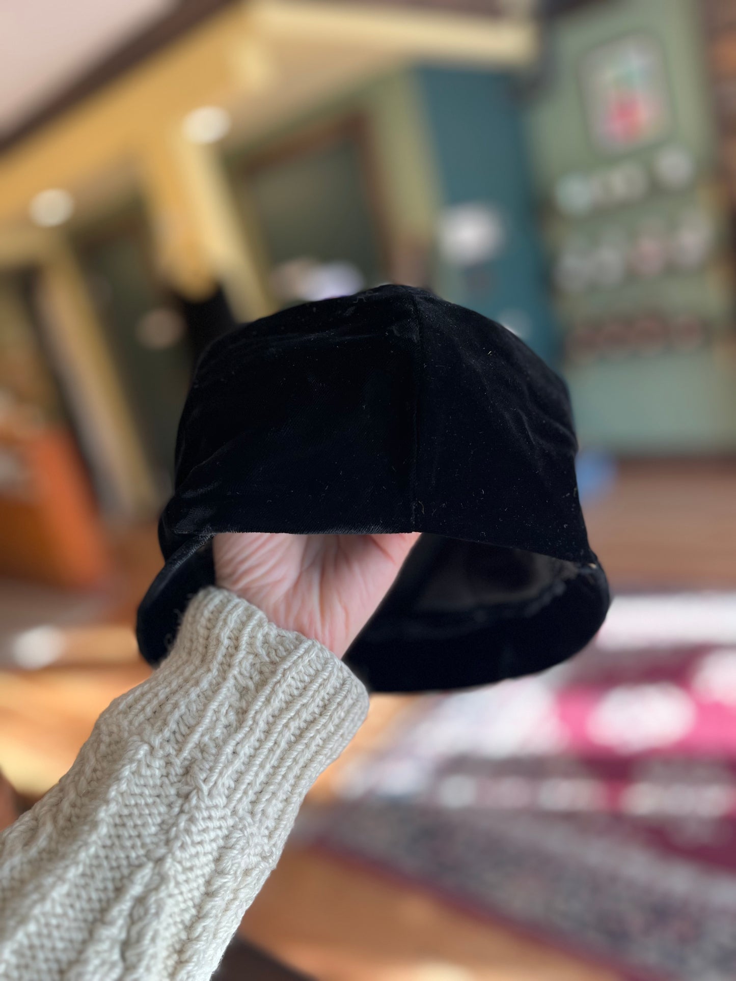 Vintage 70’s Black Velvet Cap