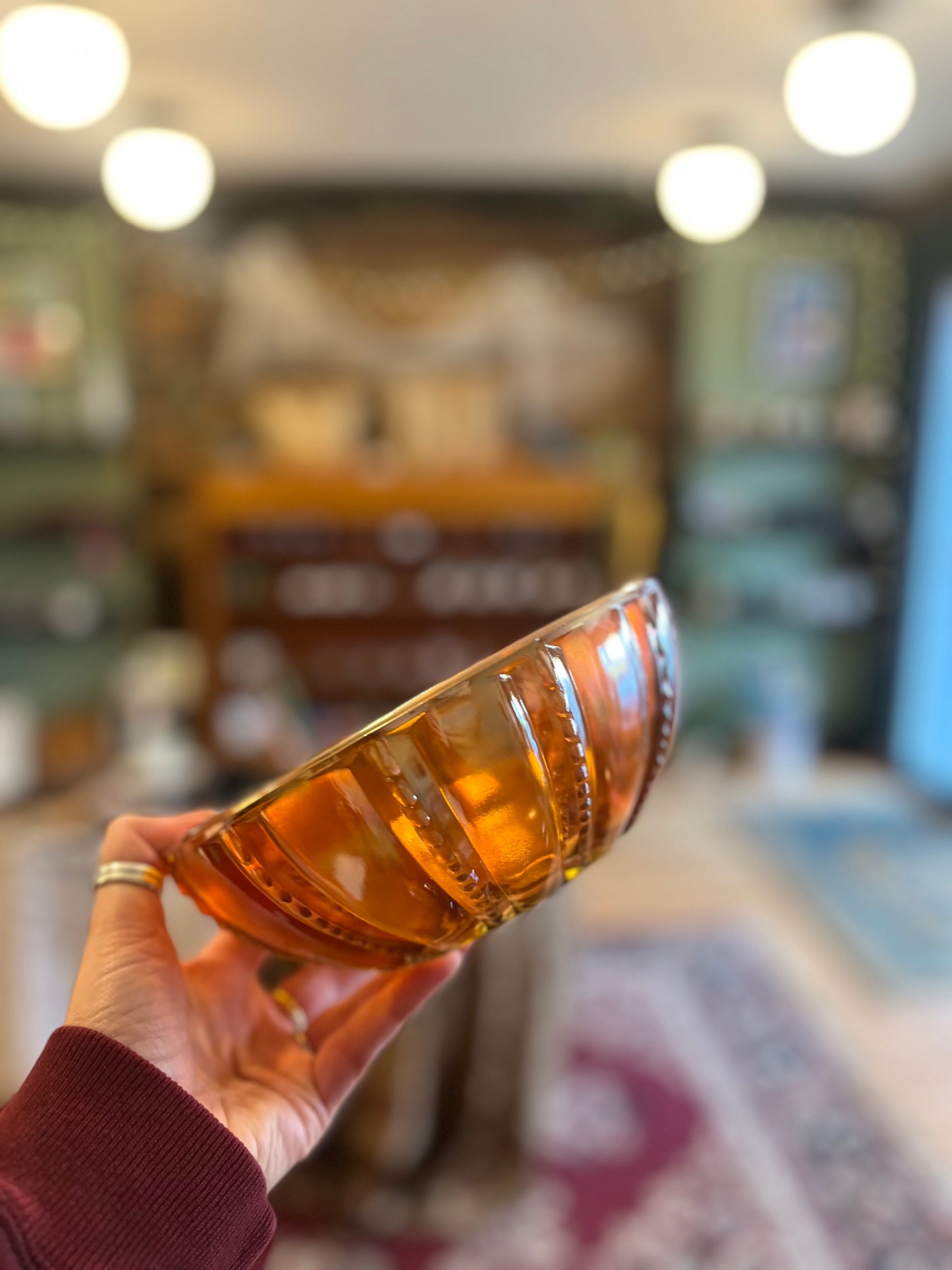 Vintage carnival glass bowl