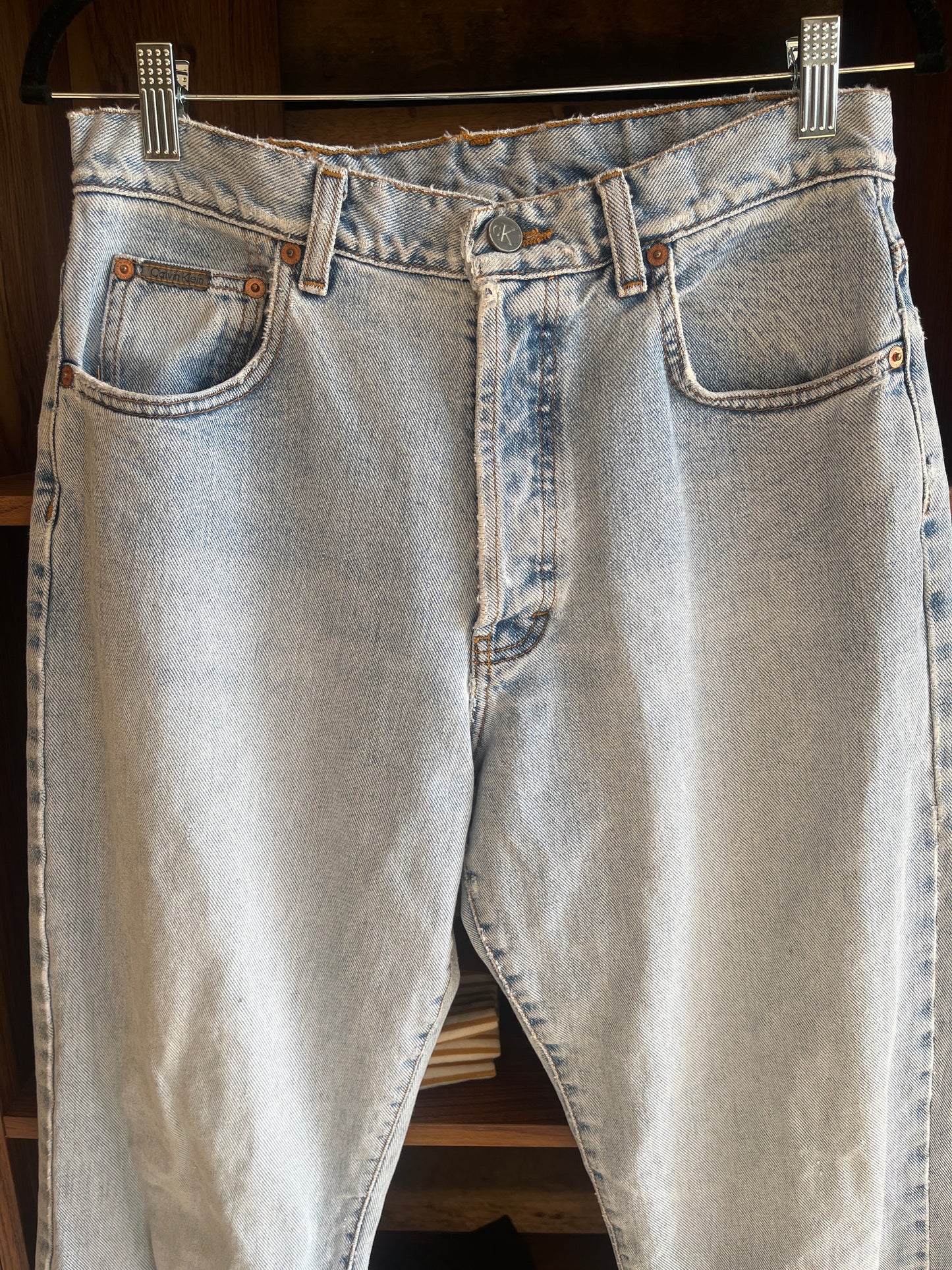 Vintage 90s light wash Calvin Klein jeans, medium, 30” waist