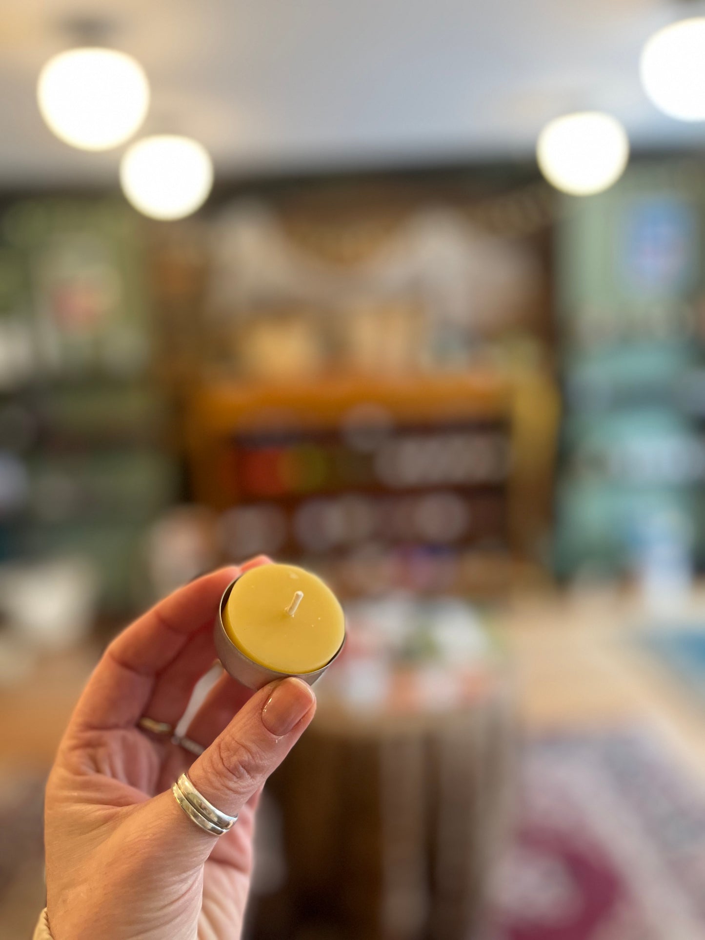 Five of Hearts beeswax tea lights