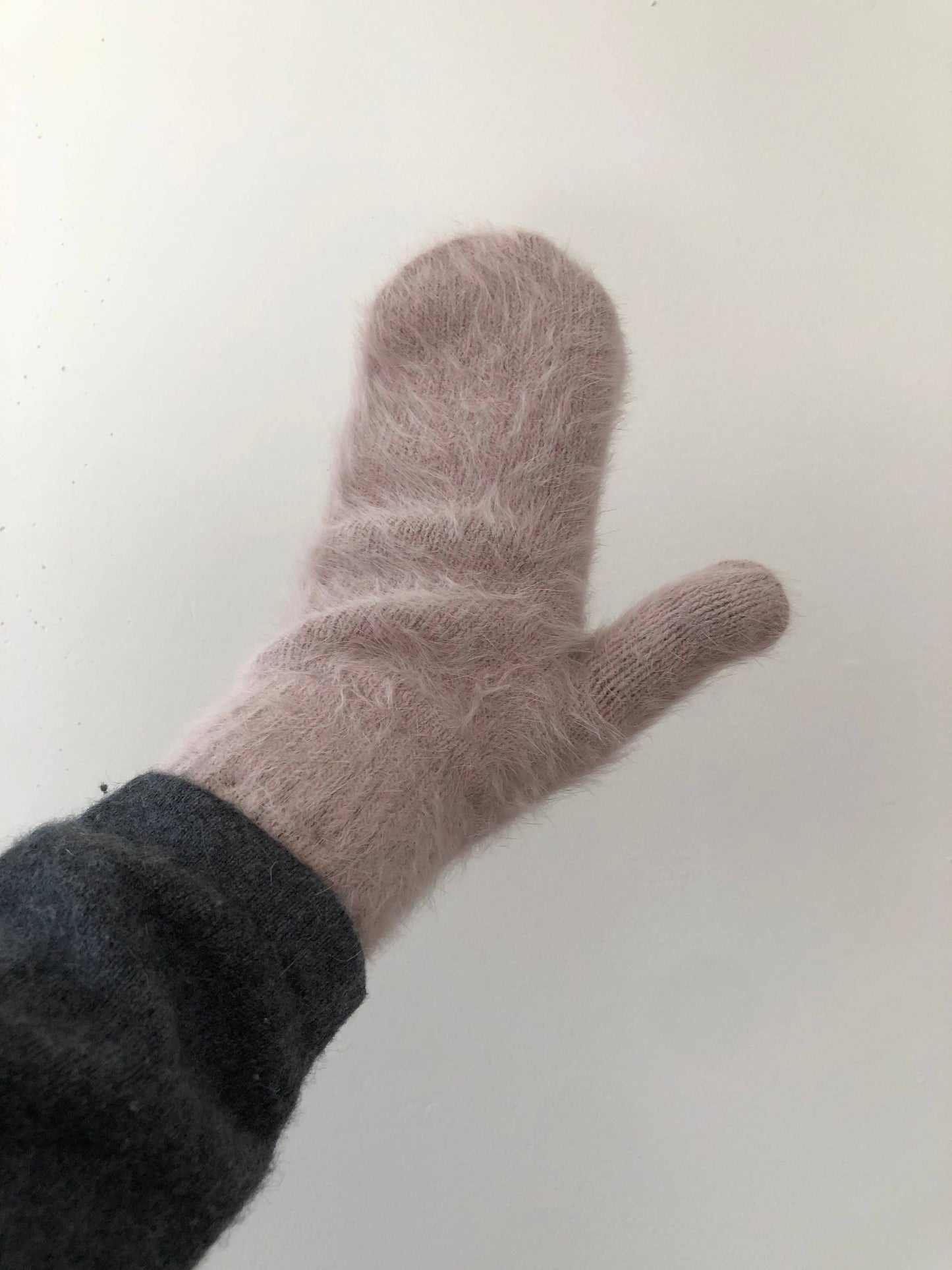 Billy Bamboo fluffy angora mittens