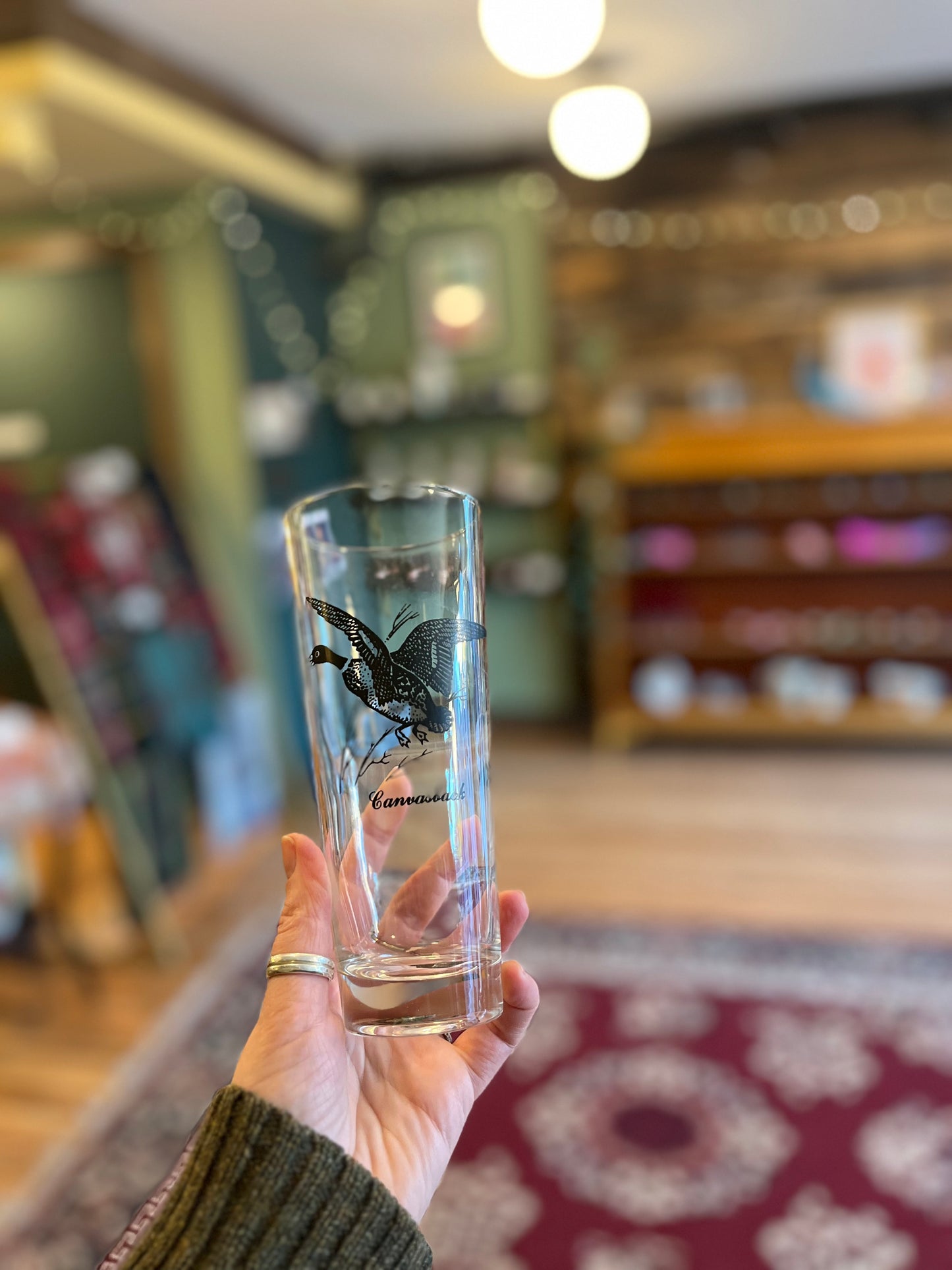 Vintage Bird Beer Glasses, set of four