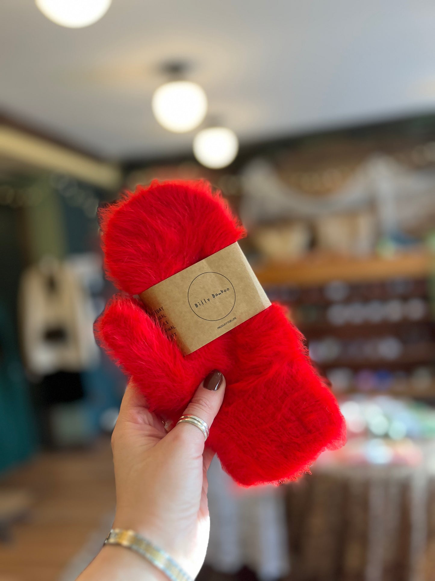 Billy Bamboo fluffy angora mittens