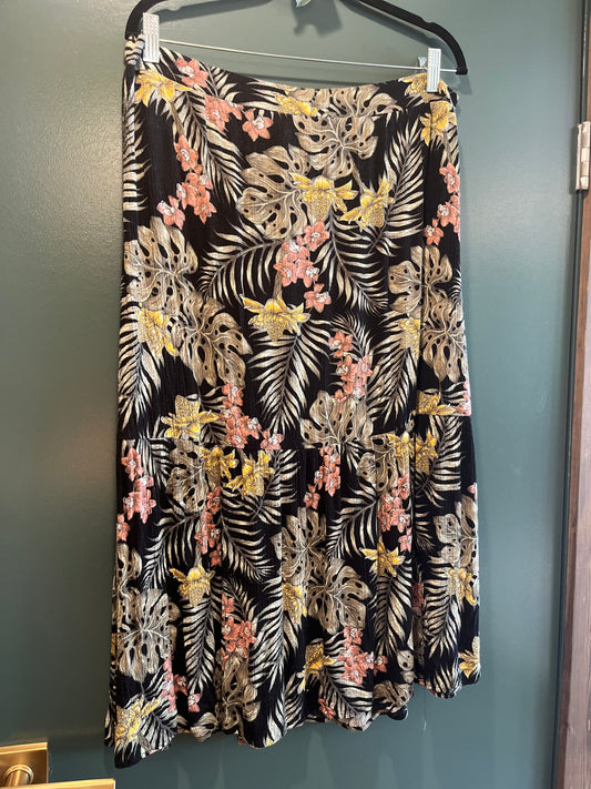 Suzy Shier Botanical Skirt, XL